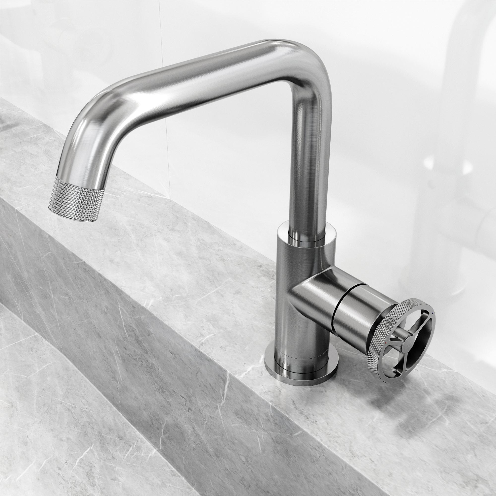 Cass 9" H Single Handle Single Hole Bathroom Faucet
