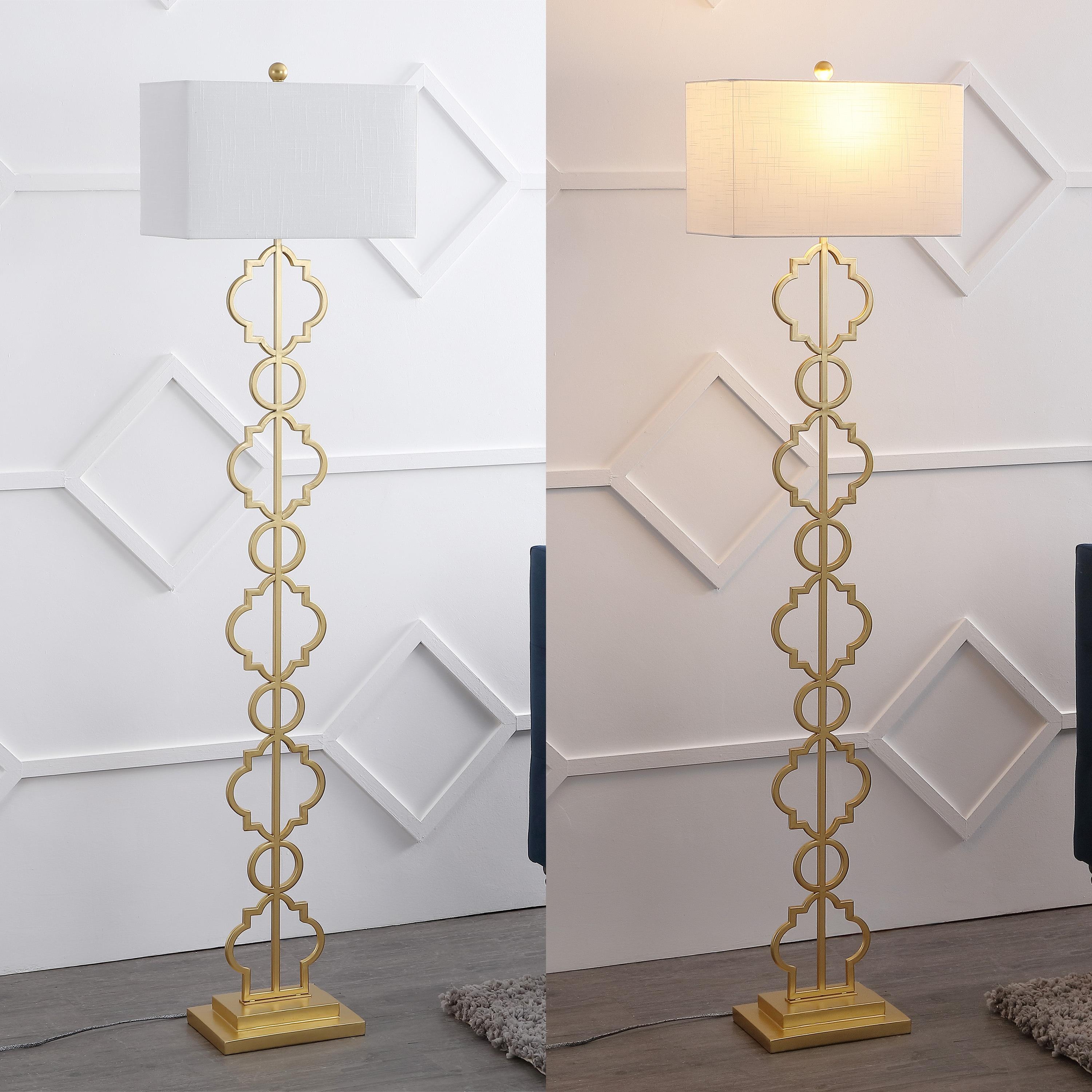 Jonathan Y Selina Iron Ogee Trellis Modern Led Floor Lamp