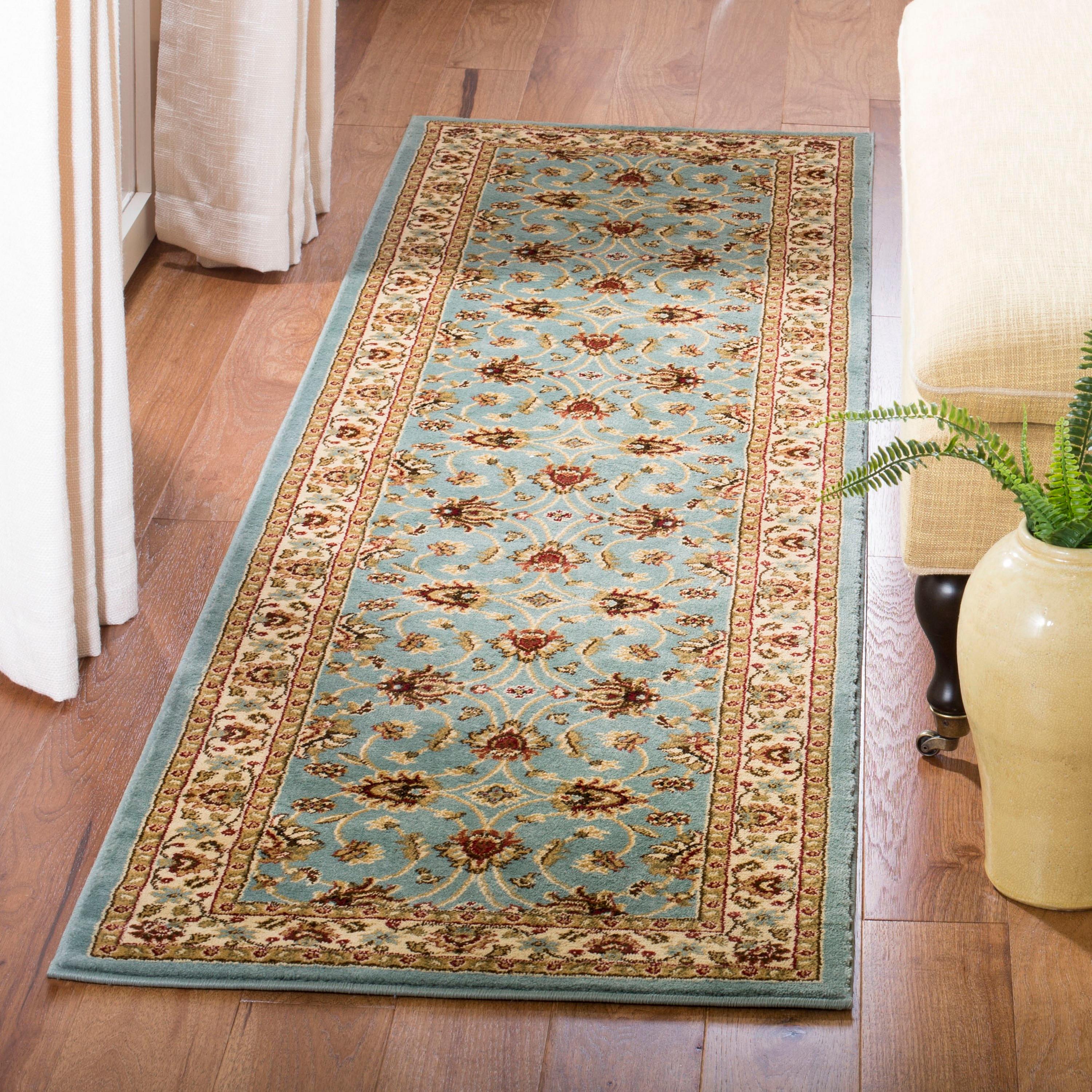 Lyndhurst LNH553 Power Loomed Runner Rug - Blue/Ivory - 2'3"x8' - Safavieh.