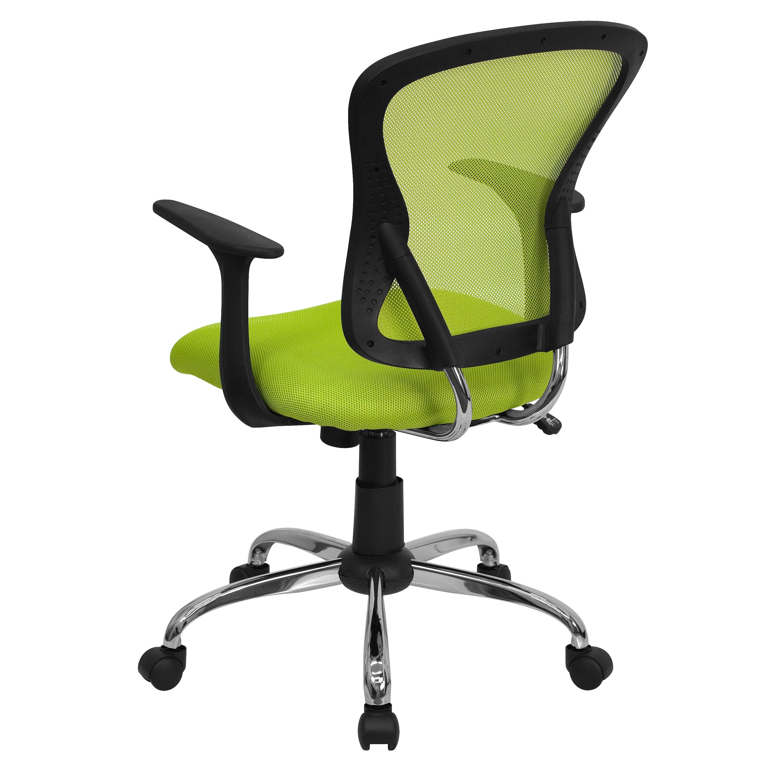 Flash Furniture Mid-Back Mesh Swivel Task Office Chair with Chrome Base and Arms
