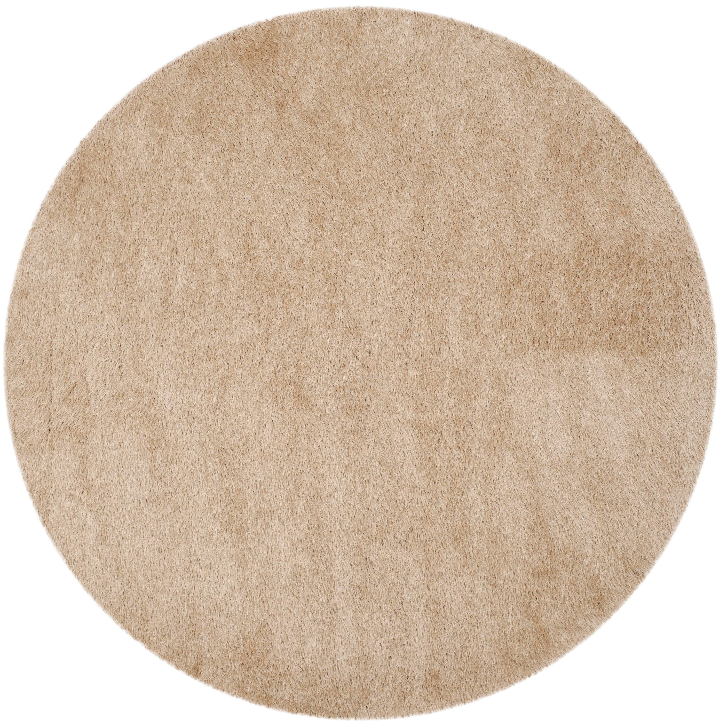 Venice Shag SG256 Hand Tufted Indoor Area Rug - Champagne - 6' Round - Safavieh