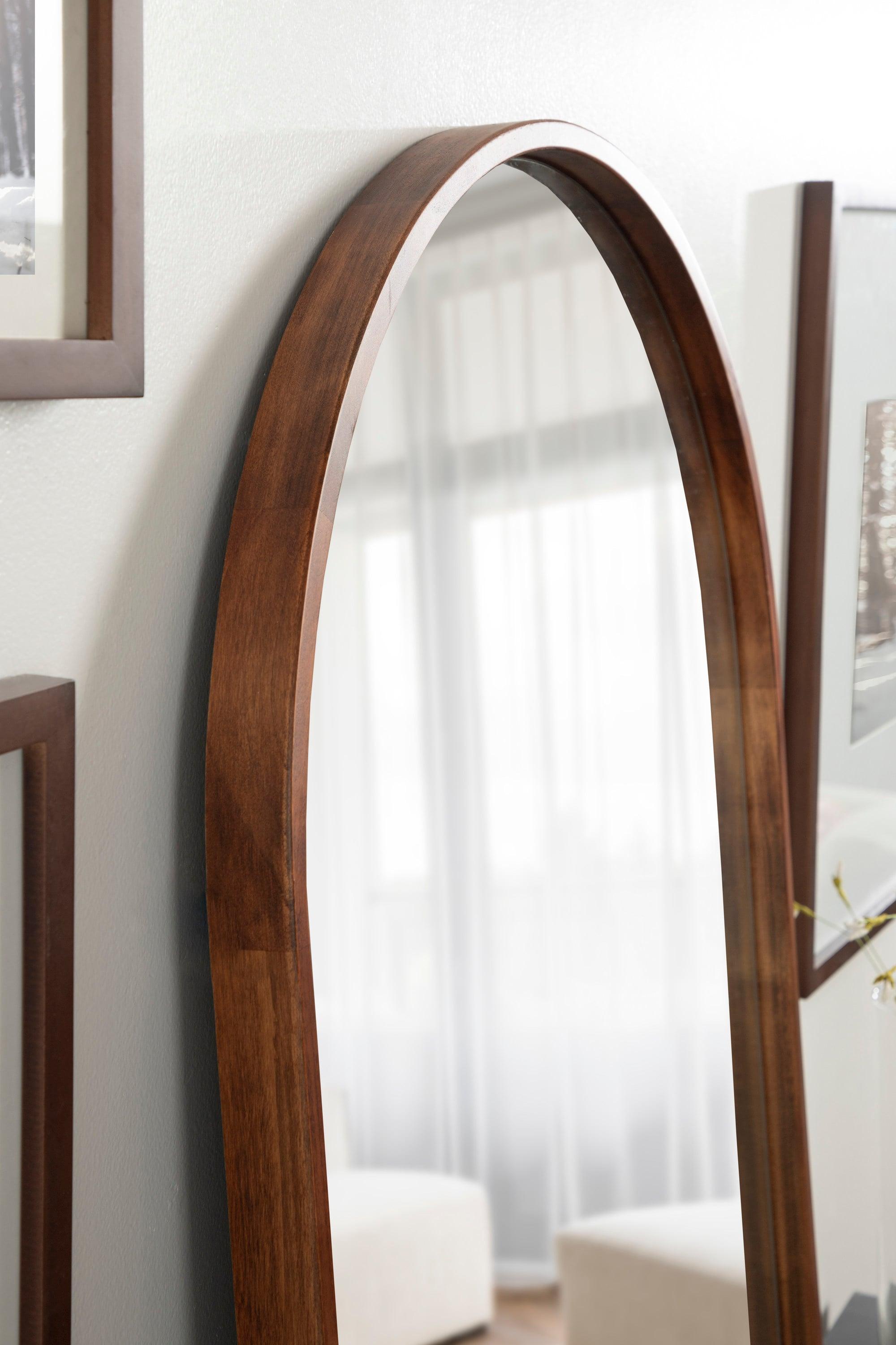 Kate & Laurel All Things Decor 24"x32" Valenti Mid-Century Modern Arched Wall Mirror: Includes Mounting Hardware