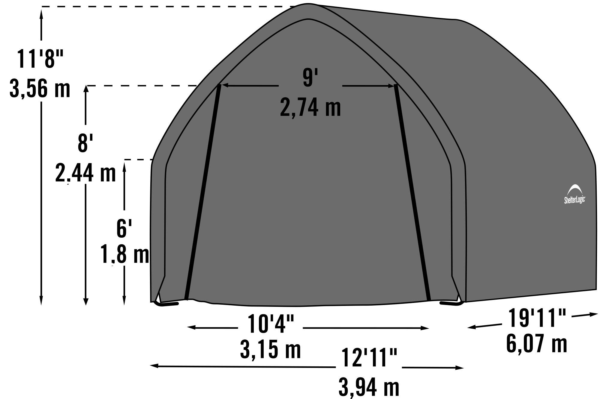 ShelterLogic 13' W x 20' D Garage