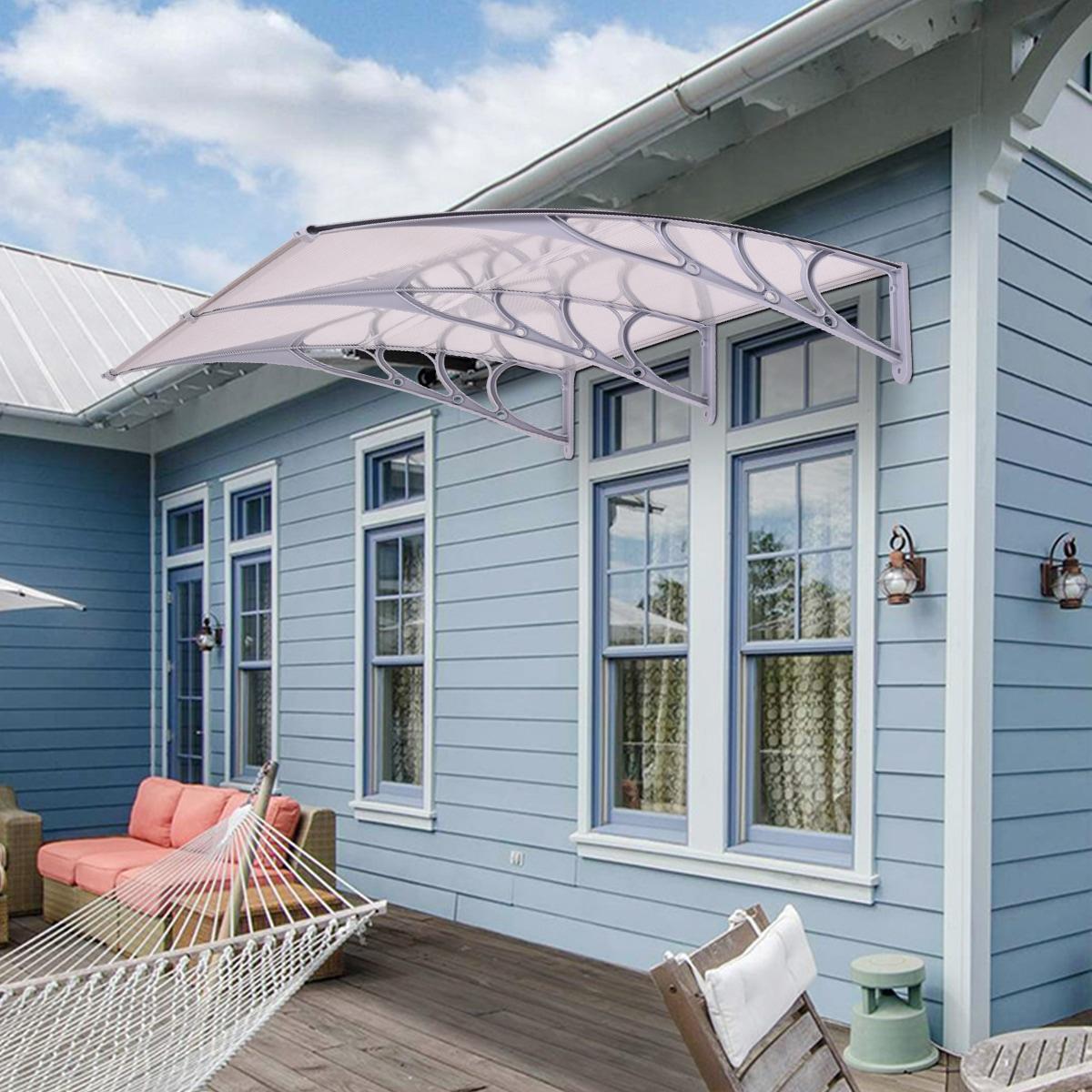 Costway 40''x 40'' Window Awning Door Canopy Outdoor Front Door