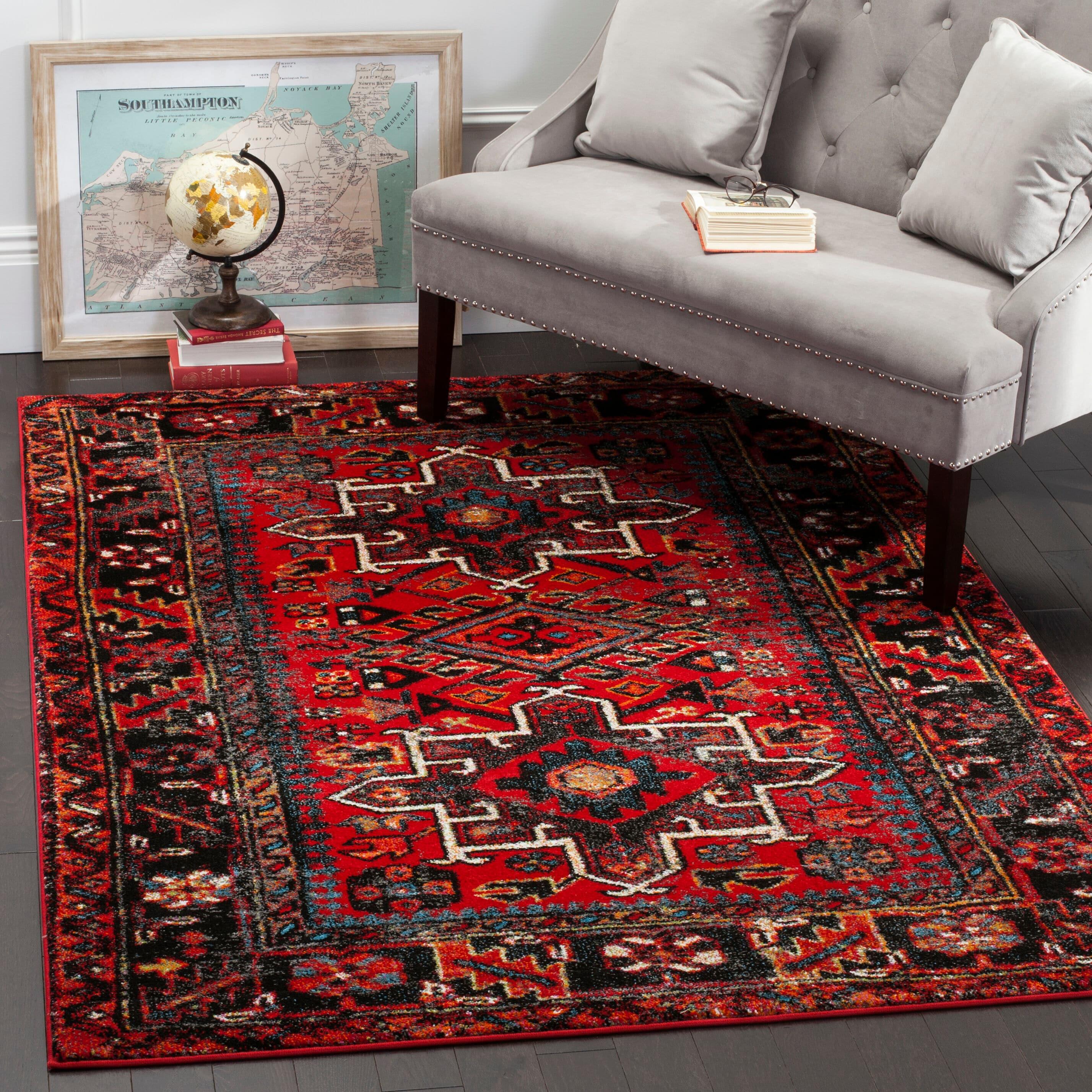 Vintage Hamadan VTH211 Power Loomed Indoor Area Rug - Red/Multi - 12'x18' - Safavieh.