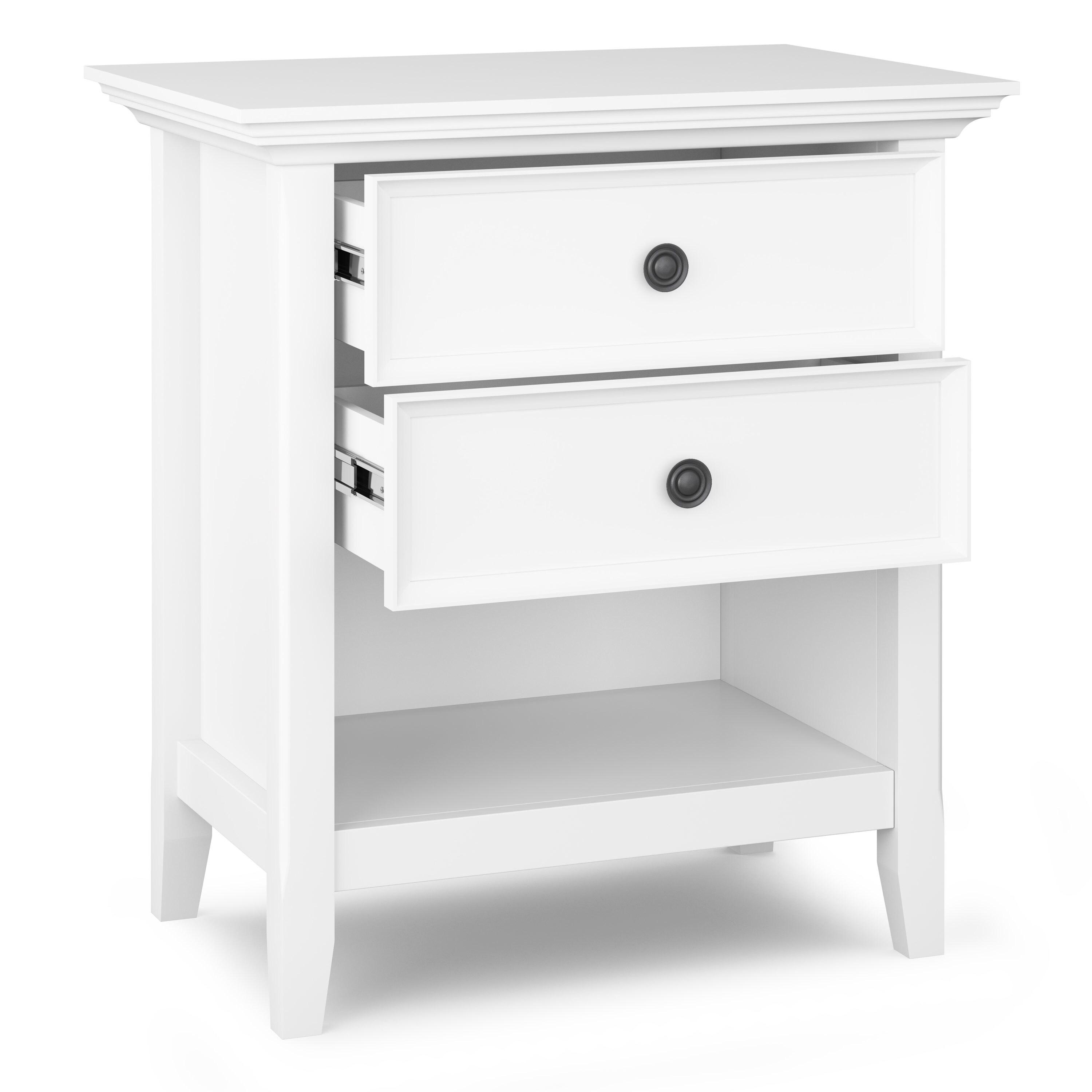 Simpli Home Amherst 24'' W Solid Wood Nightstand