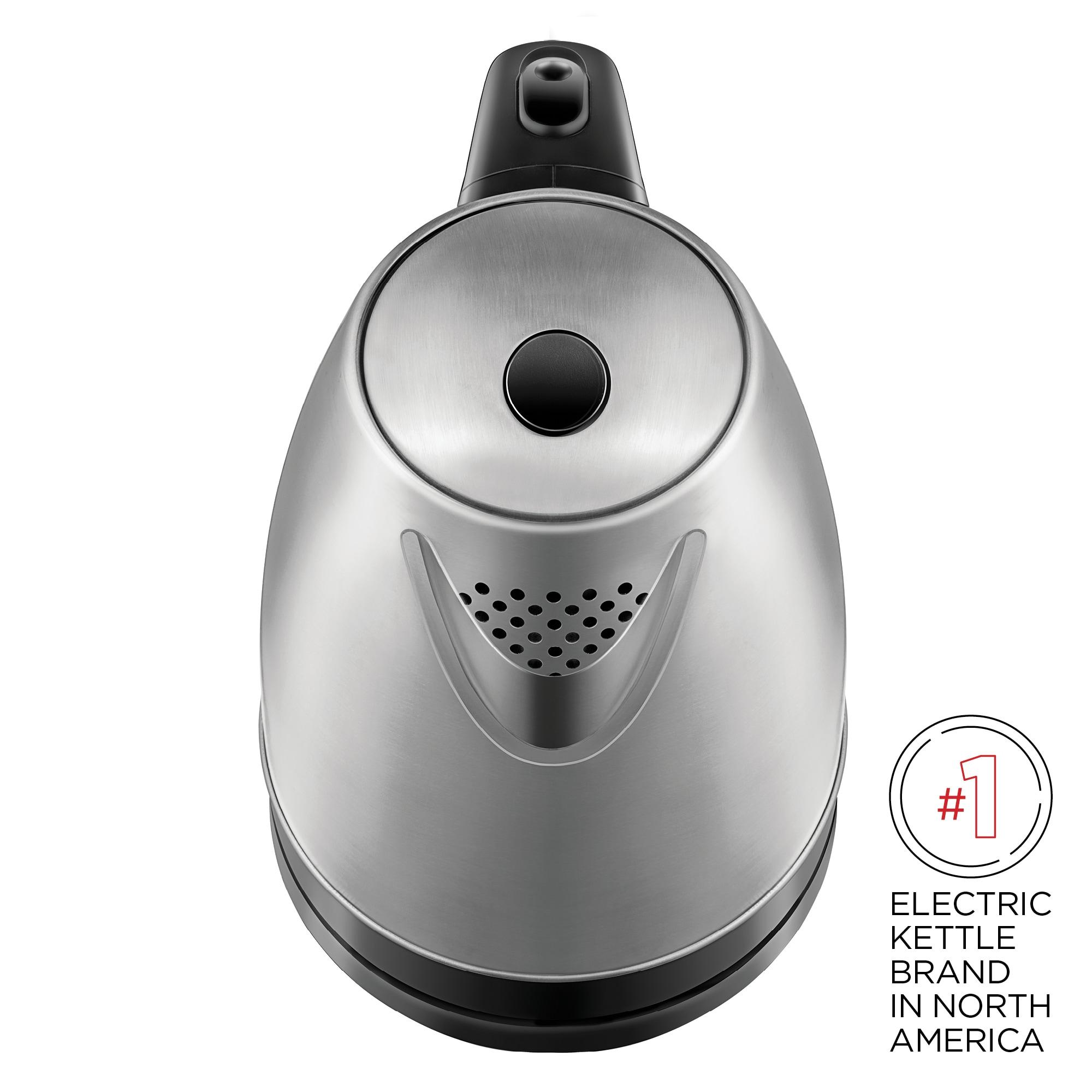 Chefman Rapid Boil 1.7L Electric Kettle w/ Swivel Base, Auto Shut Off - Stainless Steel