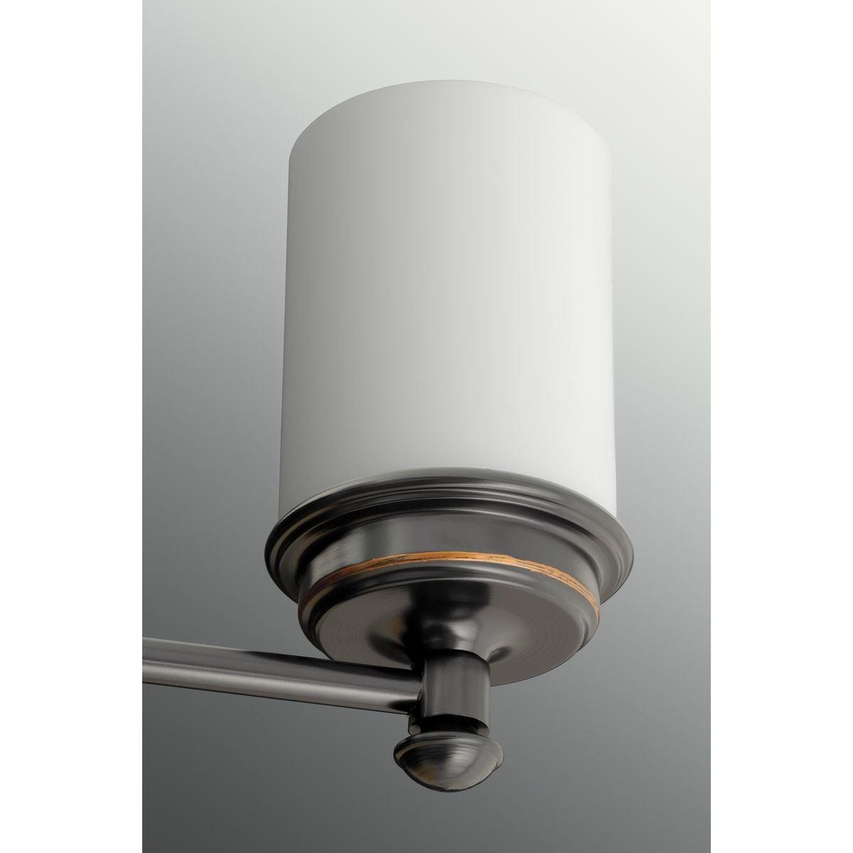 Progress Lighting Glide Collection 1-Light Wall Sconce, Rubbed Bronze, Etched Opal Glass