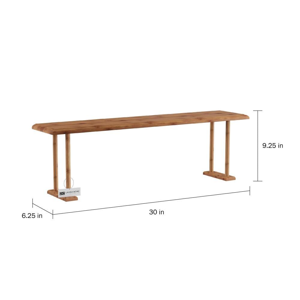 Hastings Home Bamboo Sink Shelf or Countertop Organizer for Kitchen, Bathroom, Bedroom, or Office
