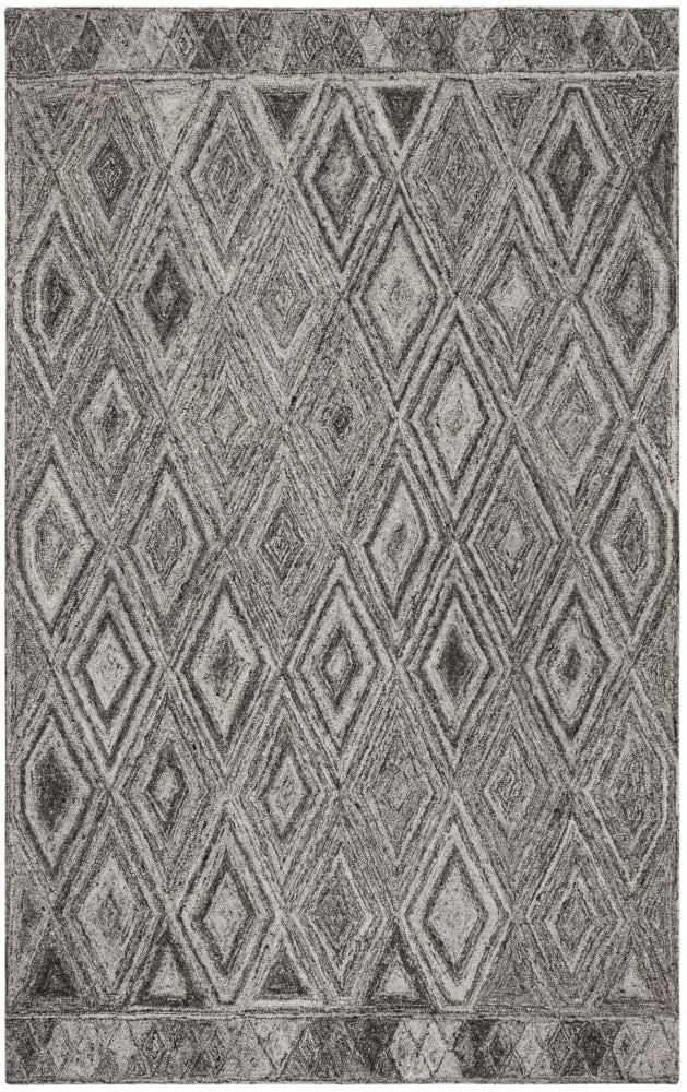 Abstract ABT618 Handmade Indoor Area Rug - Grey/Black - 5'x8' - Safavieh