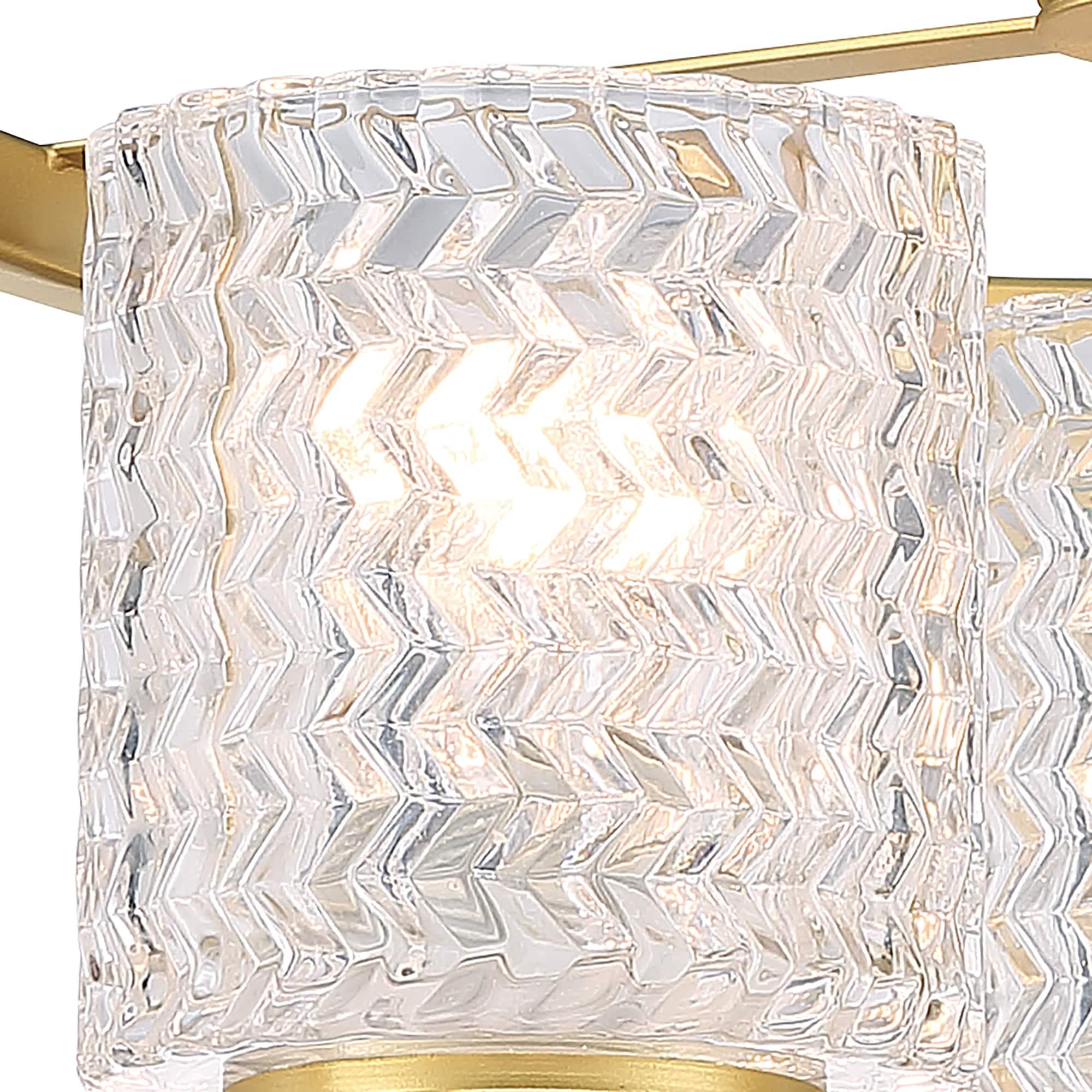ACROMA Moulins 3-light Modern Farmhouse Semi-Flush Mount Ceiling Lights - 15'' Satin Brass