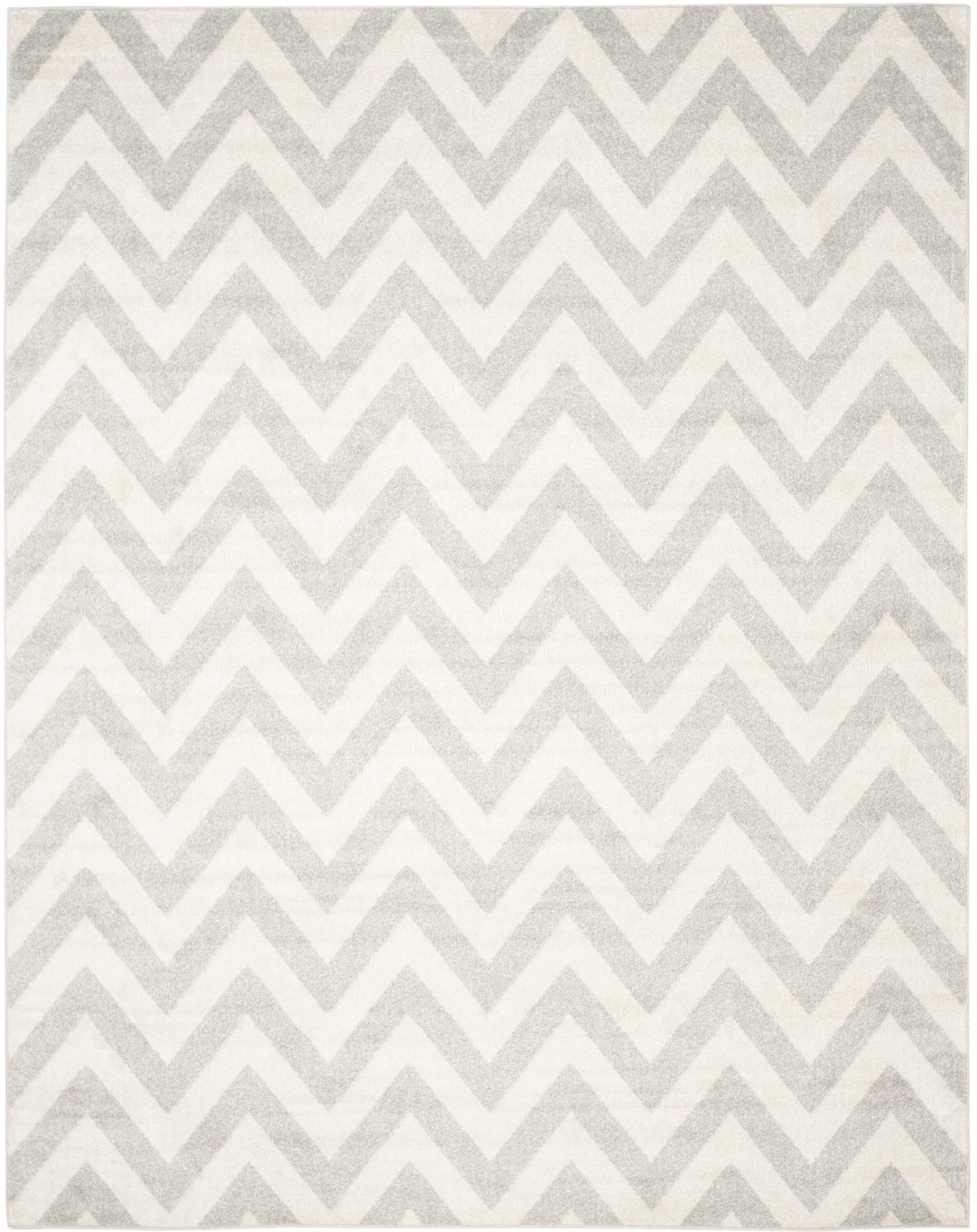 SAFAVIEH Amherst Peronal Geometric Area Rug, Light Grey/Beige, 10' x 14'