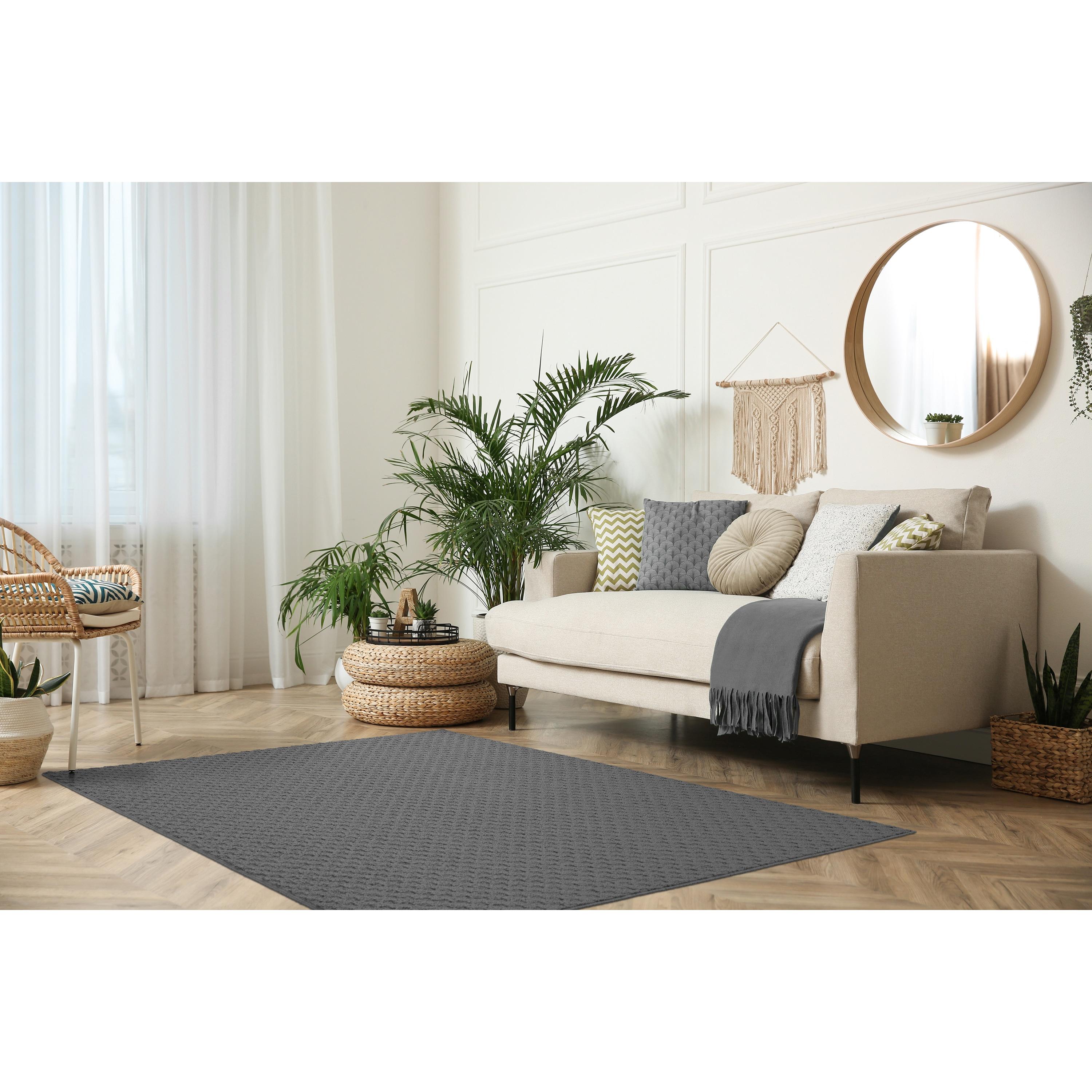 Garland Rug Town Square Polypropylene Cinder Gray Indoor Area Rug, 5' x 7'