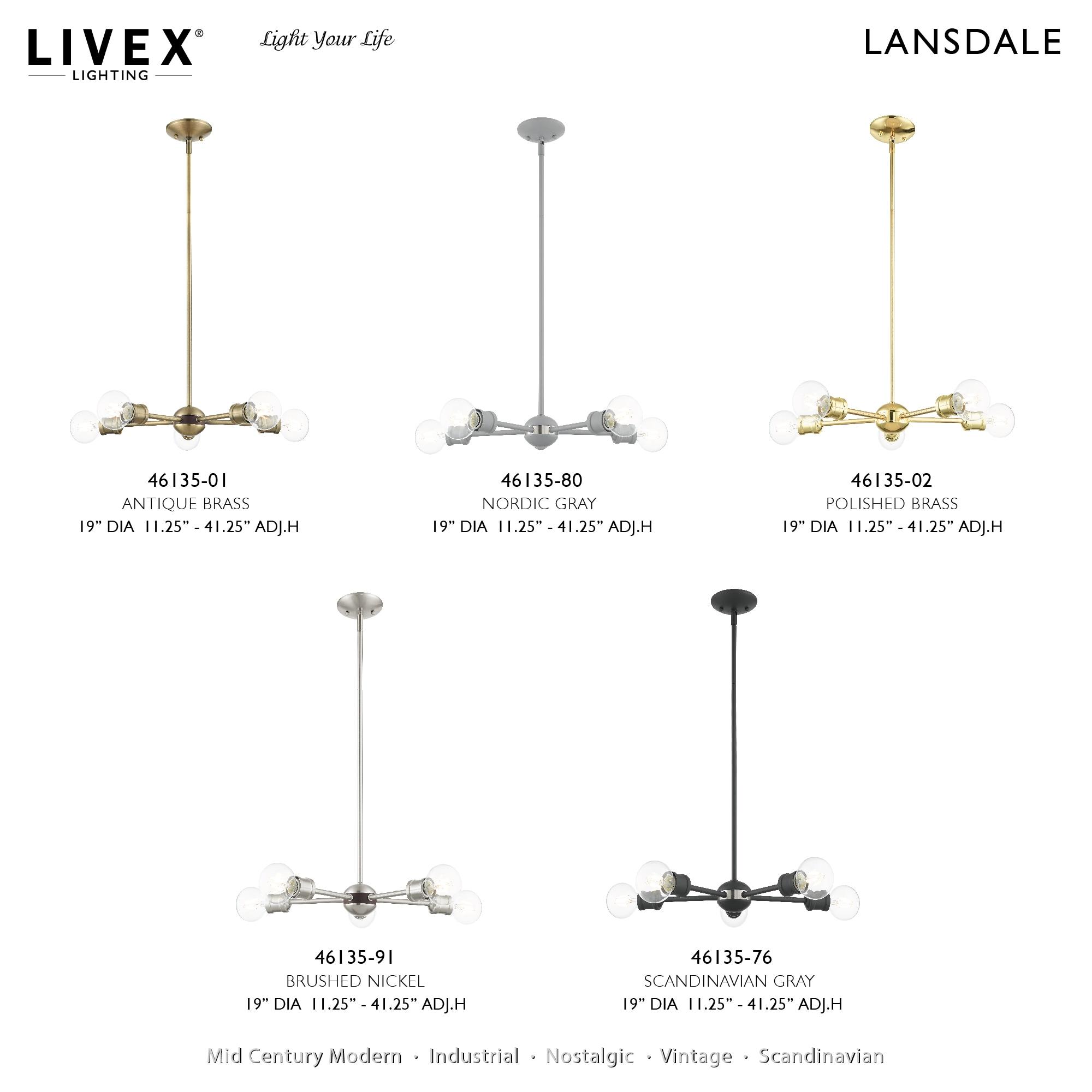 Livex Lighting Lansdale 1 - Light Vanity in  Brushed Nickel