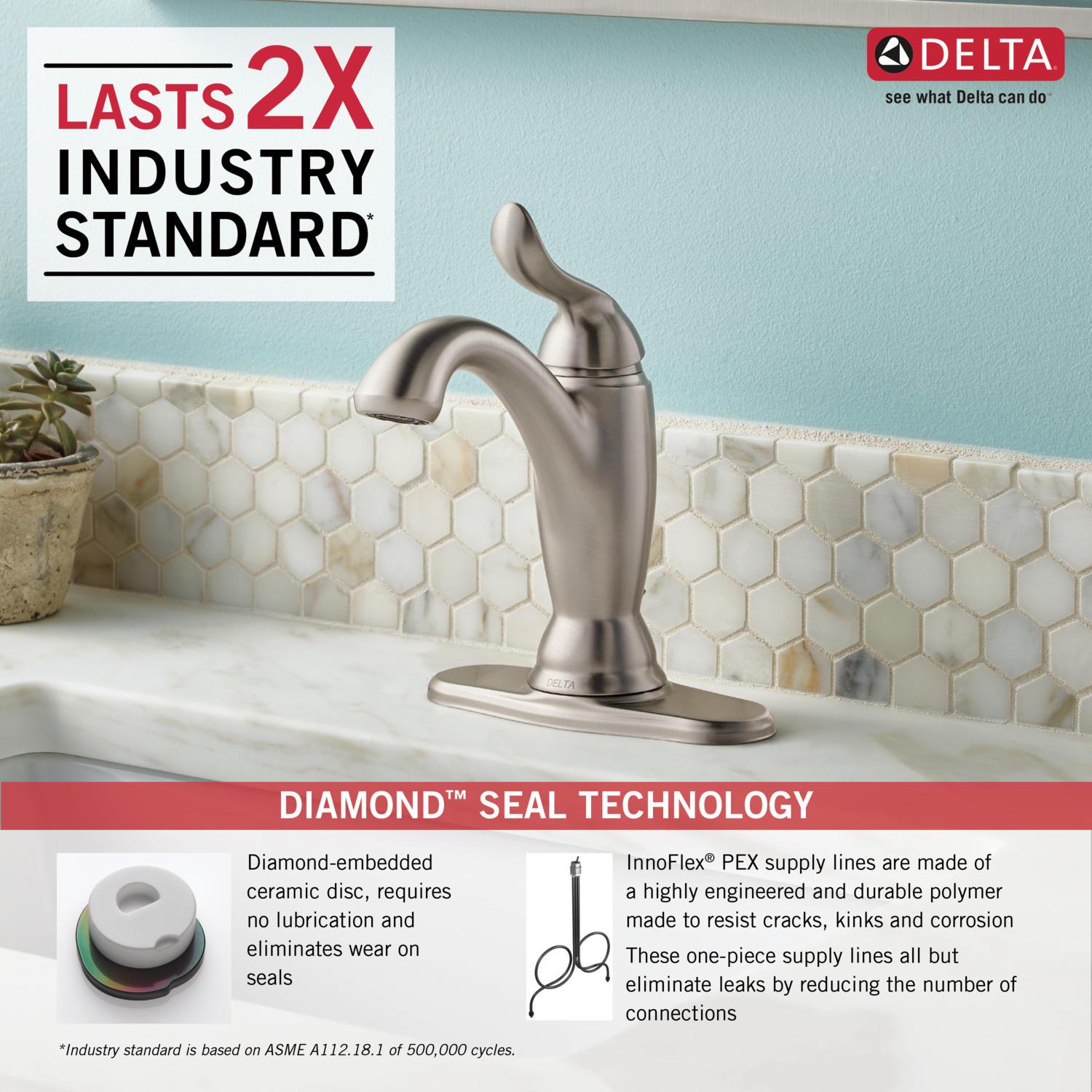Linden™ Single Hole Bathroom Faucet with Drain Assembly and DIAMOND™ Seal Technology