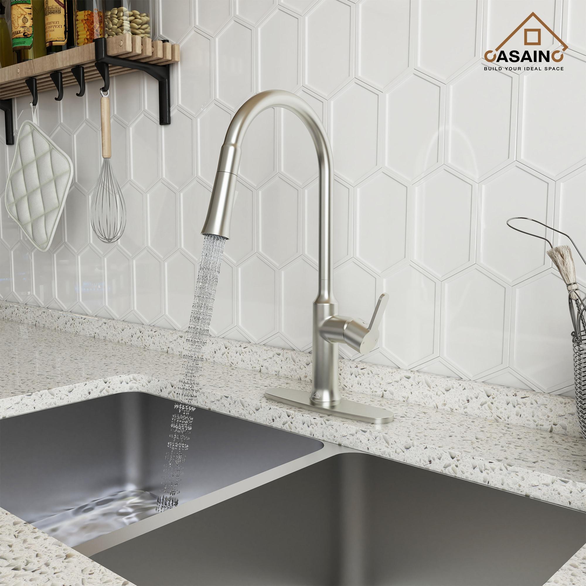 CASAINC CASAINC Single-Handle Pull-Down Kitchen Faucet Single Hole Faucet CA-D4171-BN