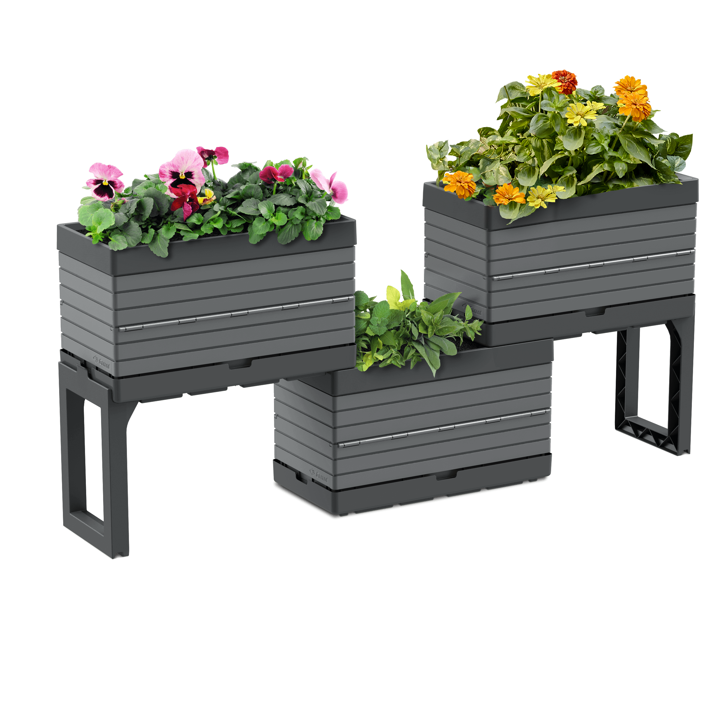 Southern Patio FlexSpace Tiered Modular Grey Raised Garden Bed Planter - Southern Patio