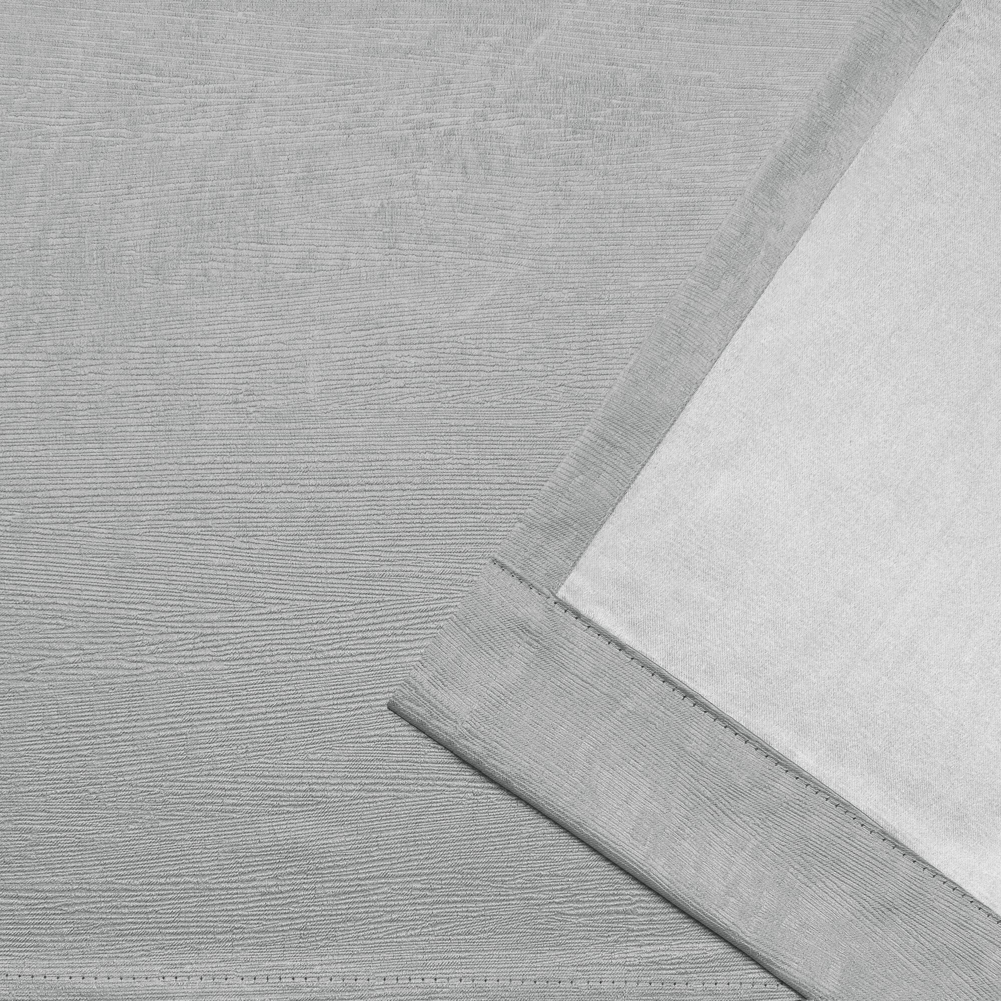 Set of 2 108"x52" Oxford Textured Sateen Thermal Room Darkening Grommet Top Window Curtain Panel Silver - Exclusive Home