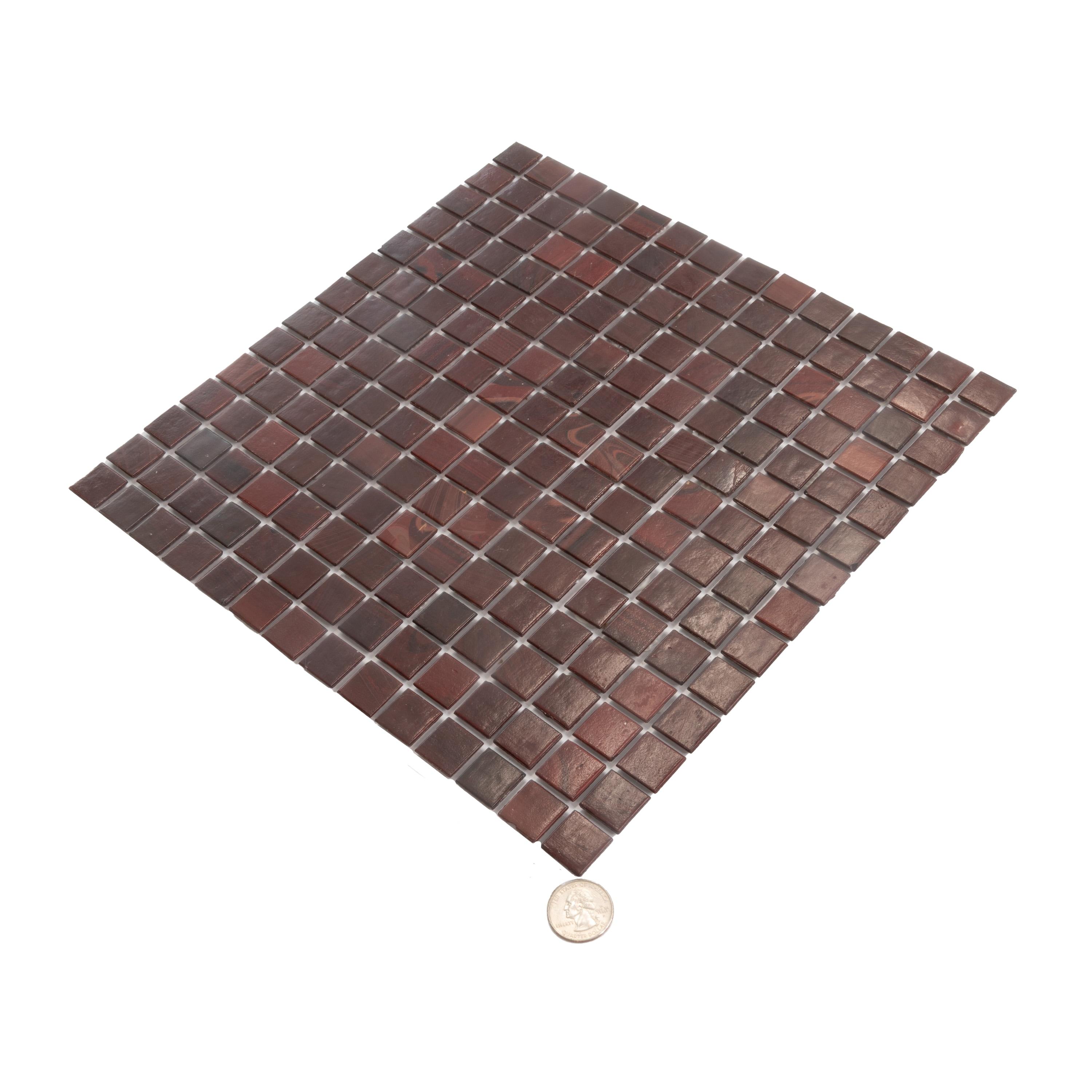 Dune 0.8" x 0.8" Glass Grid Mosaic Wall & Floor Tile