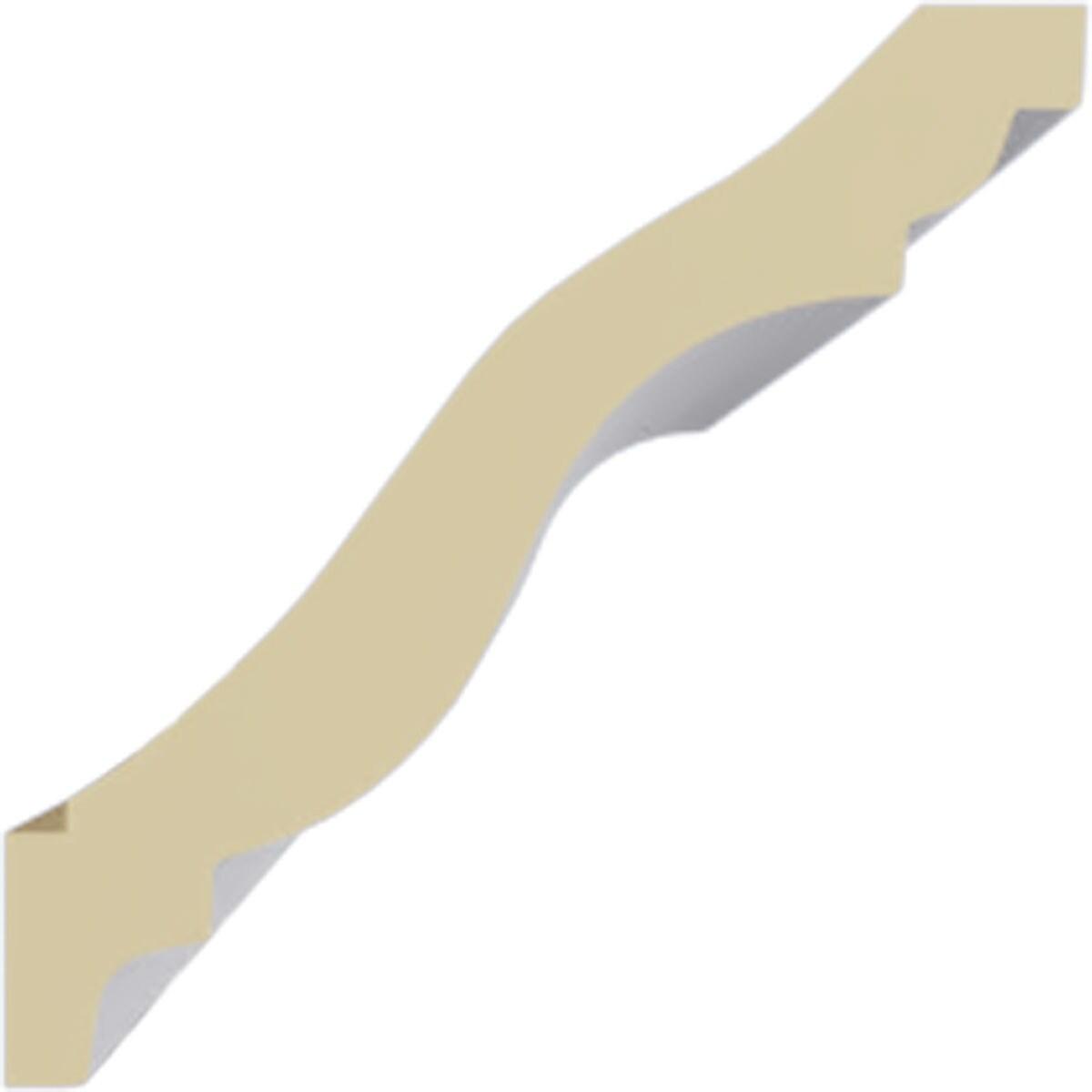 Ekena Millwork 4 7/8"H x 4 3/8"P x 6 1/2"F x 94 1/2"L Strasbourg Traditional Crown Moulding