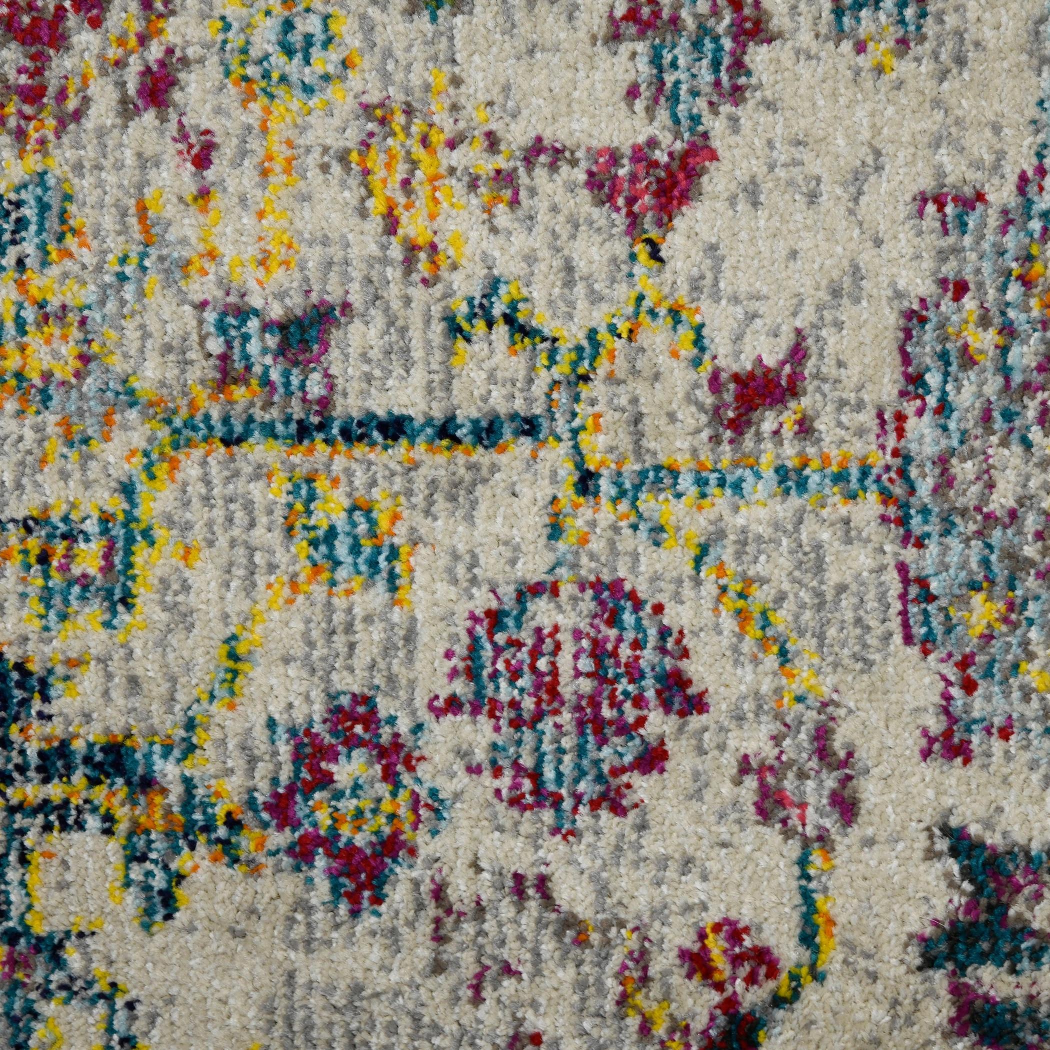 AMER Rugs Alyssa Transitional Bordered Durable Performance Multicolor Area Rug