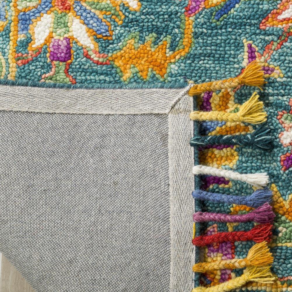 Aspen APN113 Hand Tufted Accent Rug - Turquoise/Purple - 2'3" X 5' - Safavieh.