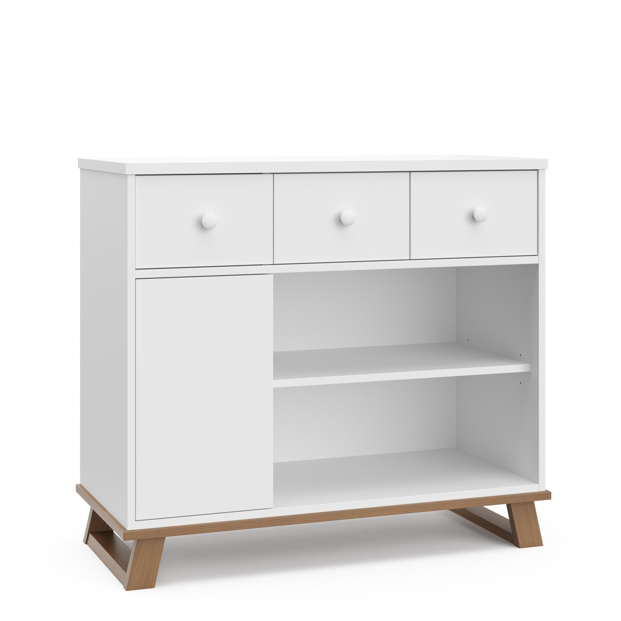 Storkcraft Modern 2 Drawer Dresser with Removable Changing Topper