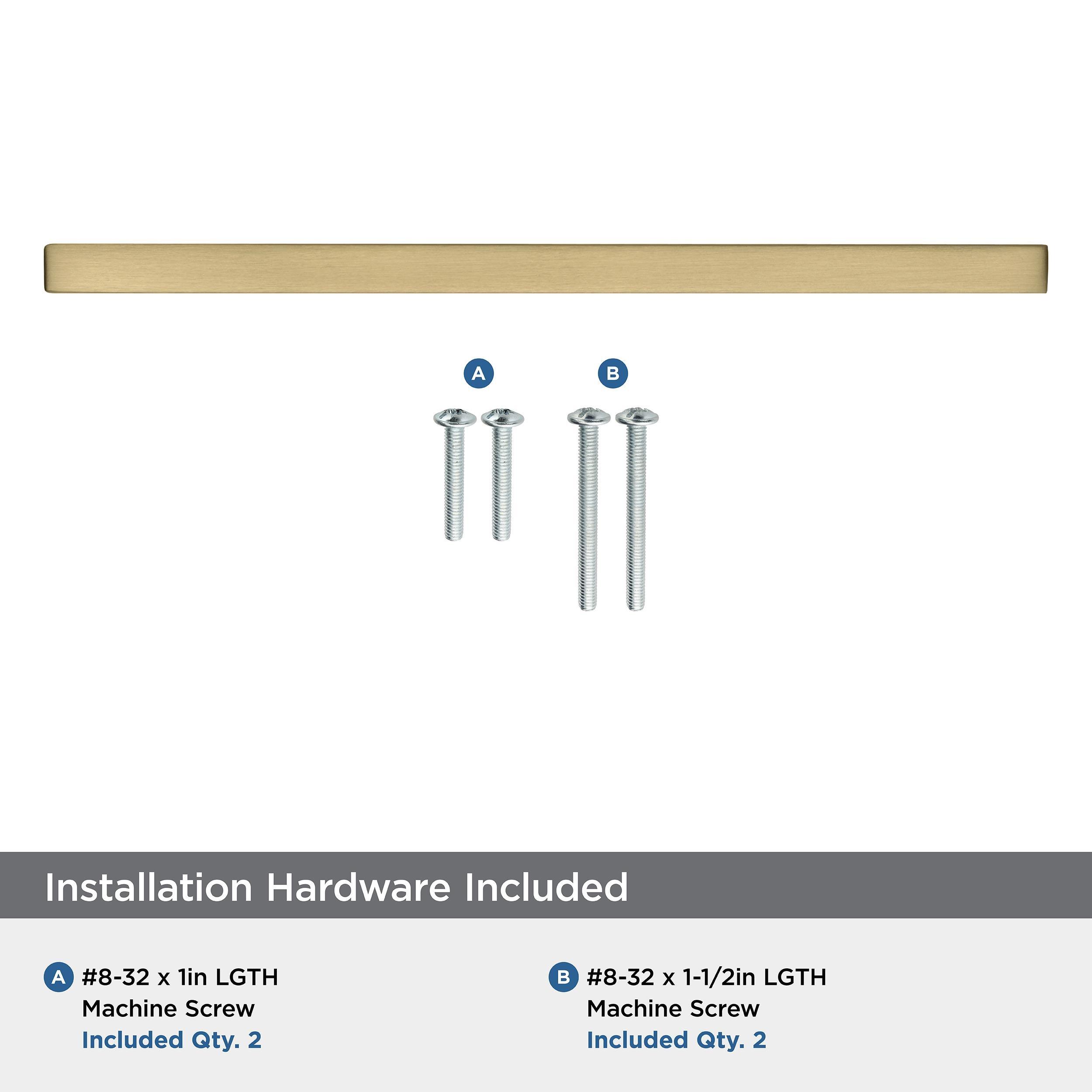 Monument 7-9/16 inch (192mm) Center-to-Center Polished Nickel Cabinet Pull