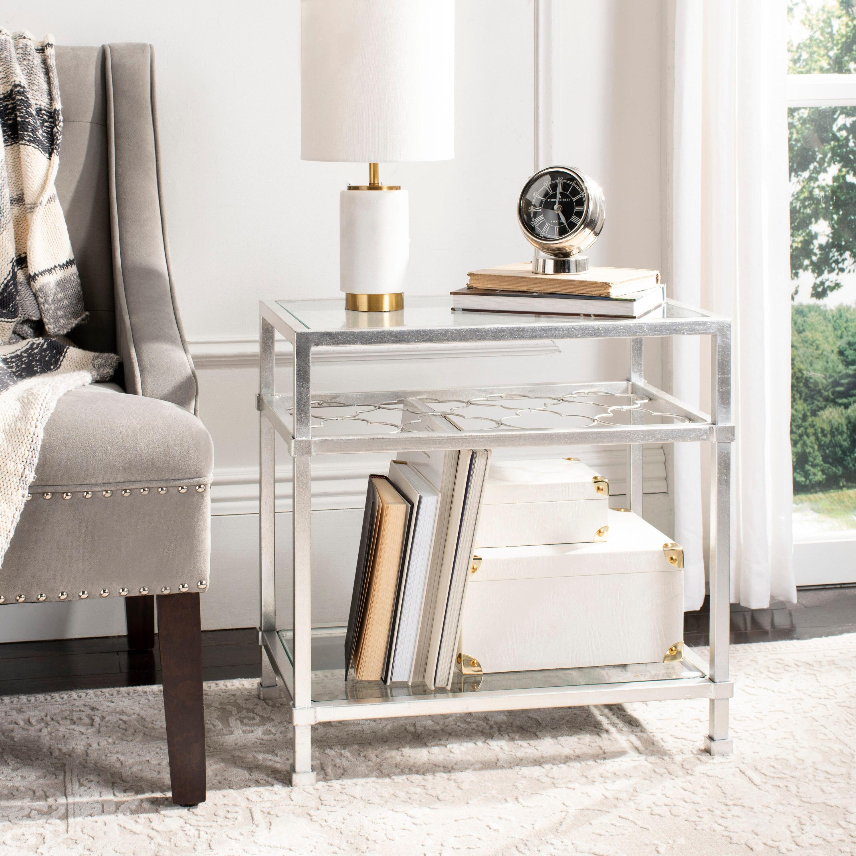 Hanzel Side Table - Silver - Safavieh.