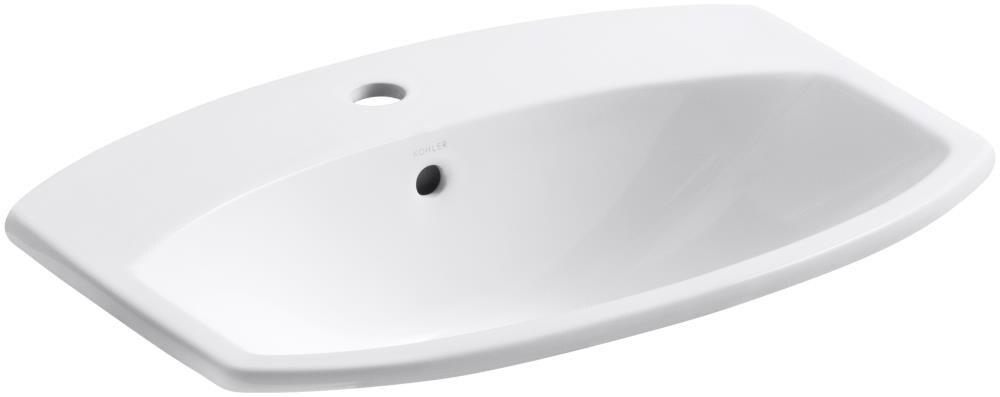 Cimarron® Vitreous China Rectangular Drop-In Bathroom Sink with Overflow