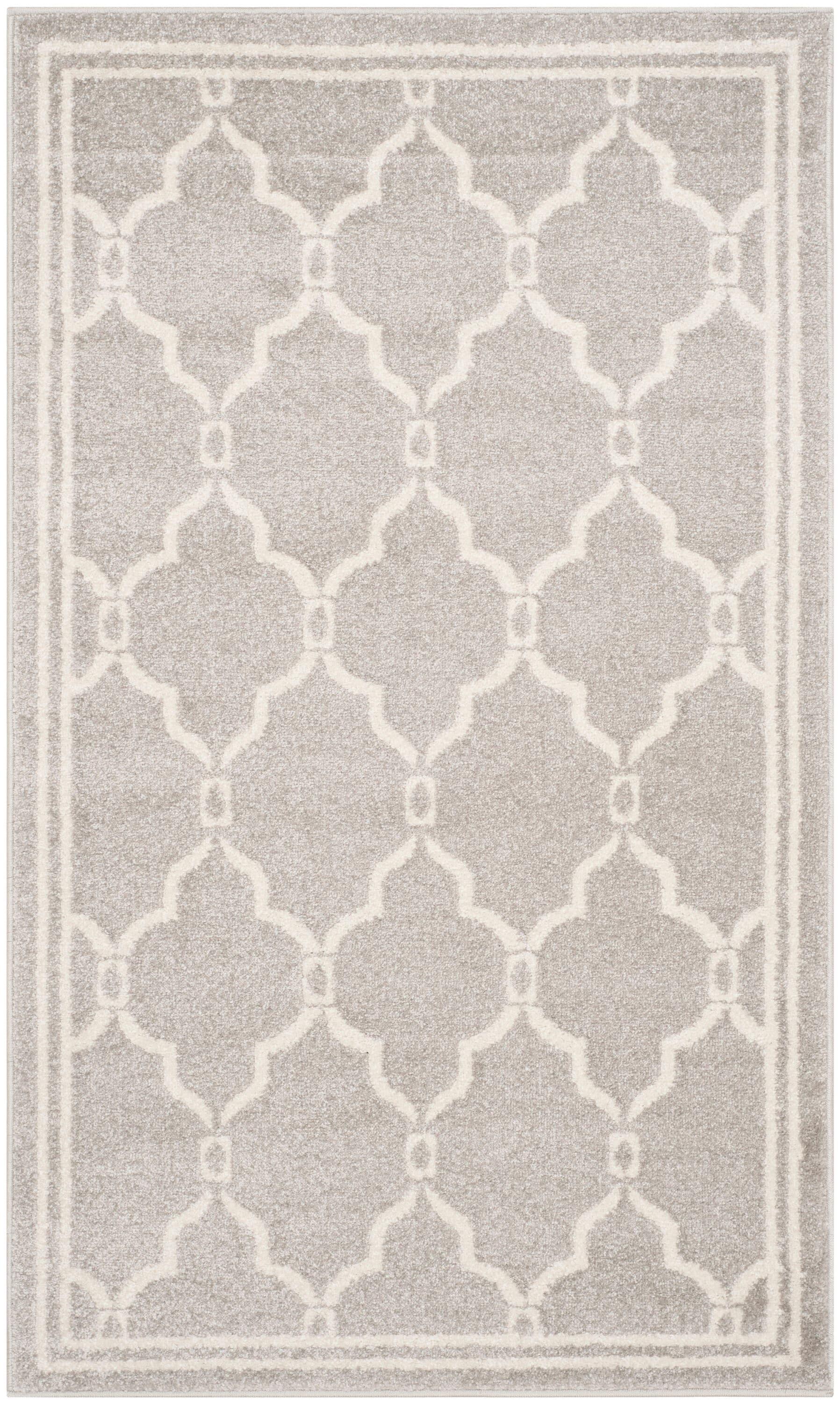 Amherst AMT414 Power Loomed Indoor Accent Rug - Light Grey/Ivory - 3'x5' - Safavieh