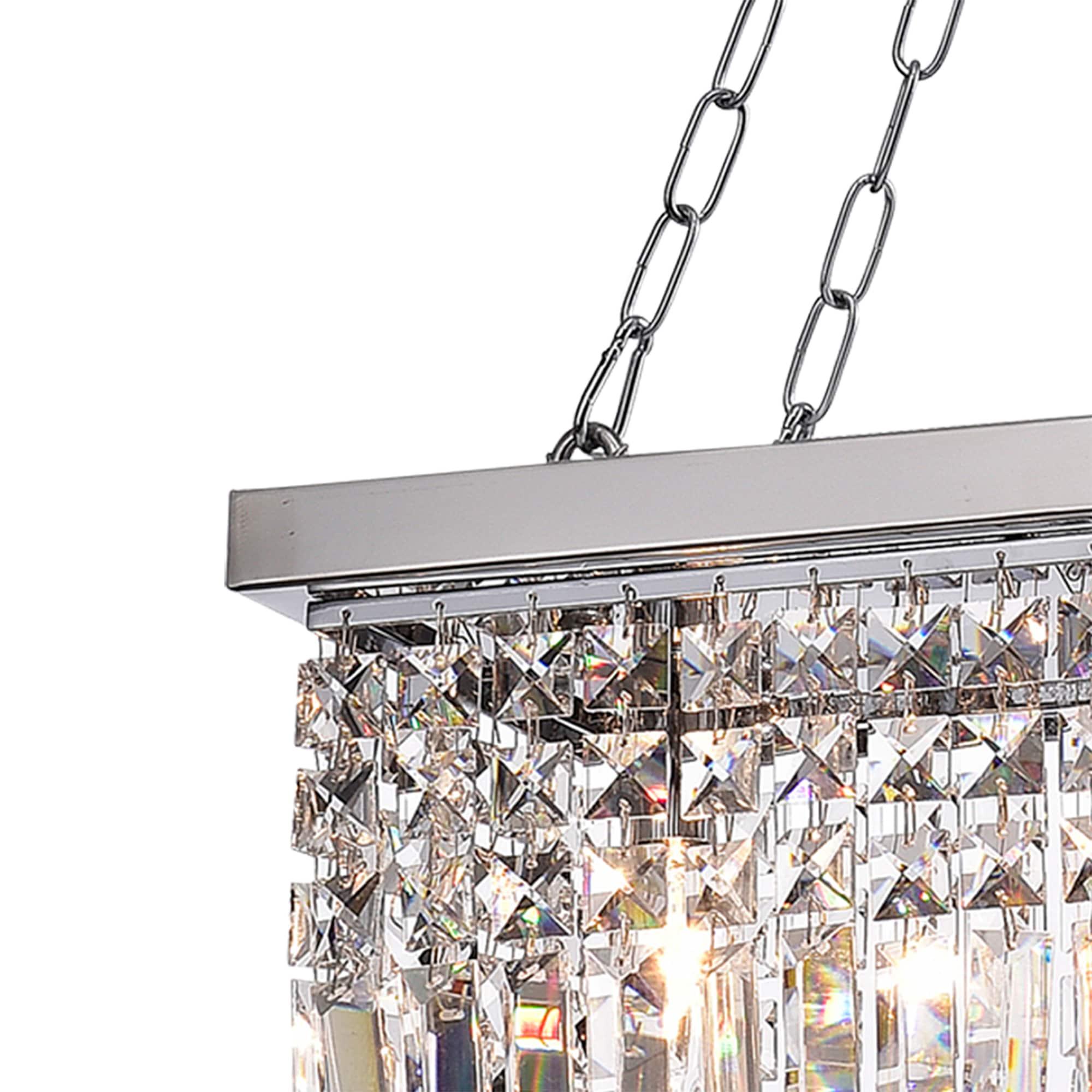Modern 8-Light Chrome Chandelier