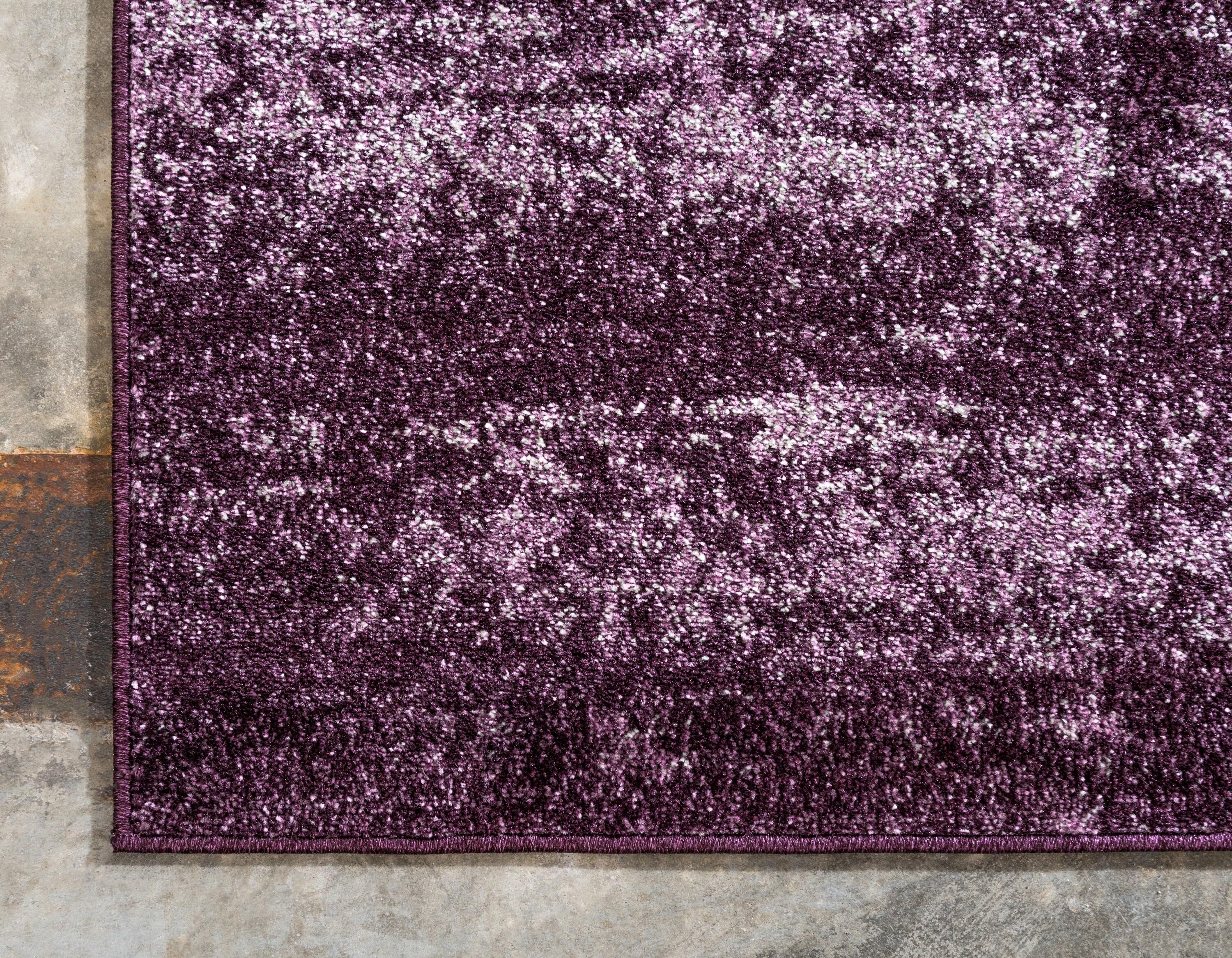 Unique Loom Del Mar Collection Area Rug - Lucille (5' 3" x 8' Rectangle Violet)