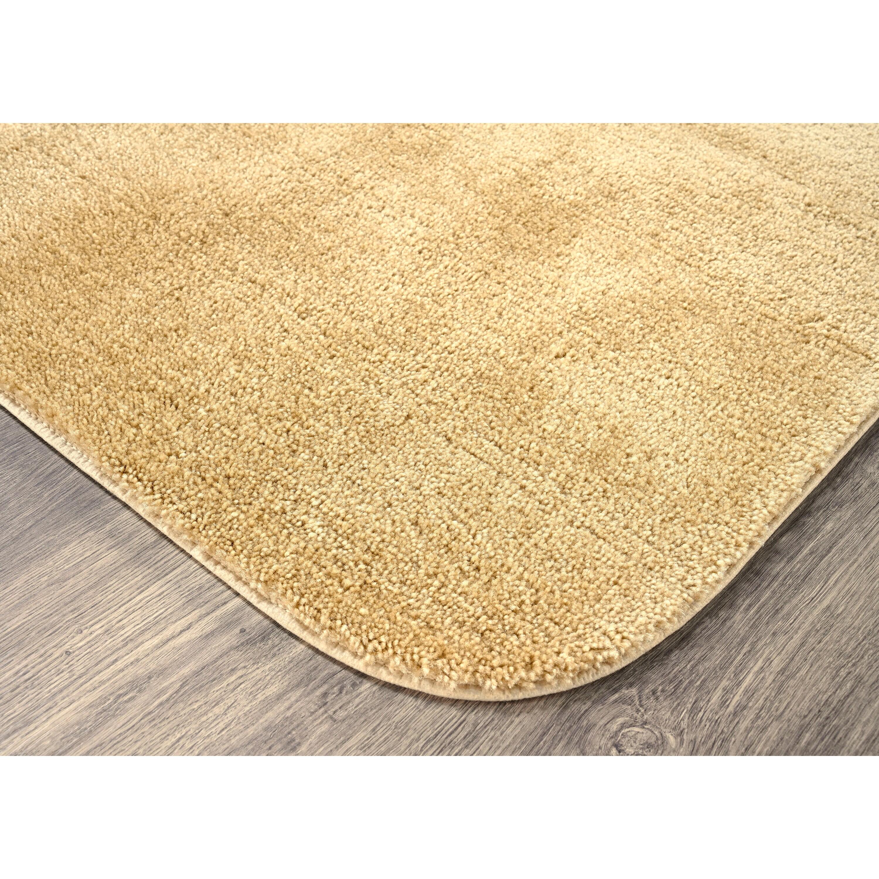 2pc Traditional Nylon Washable Bathroom Rug Set Linen - Garland Rug: Machine Made, Tufted, Latex Backing