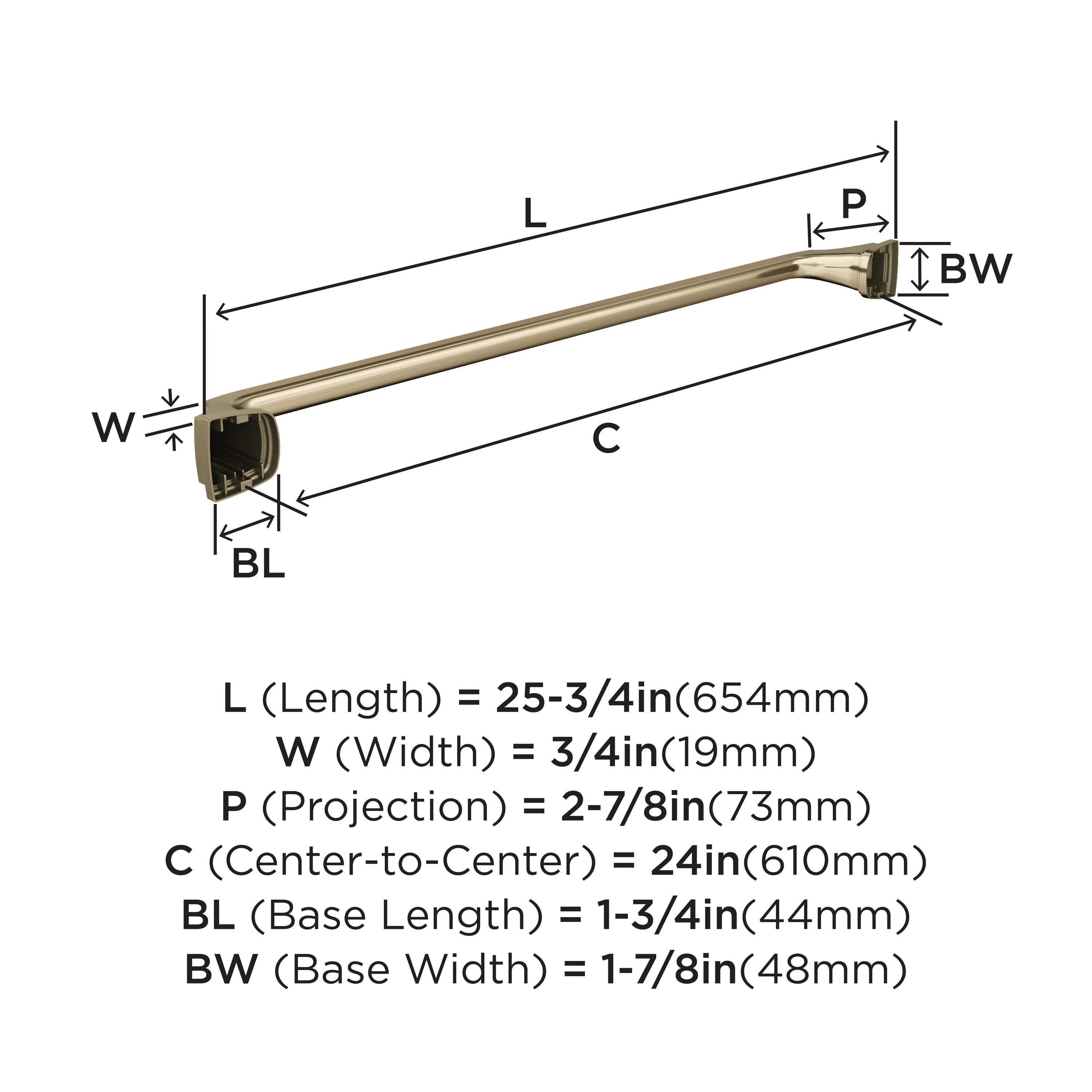 Amerock Revitalize Golden Champagne 24 inch (610mm) Towel Bar