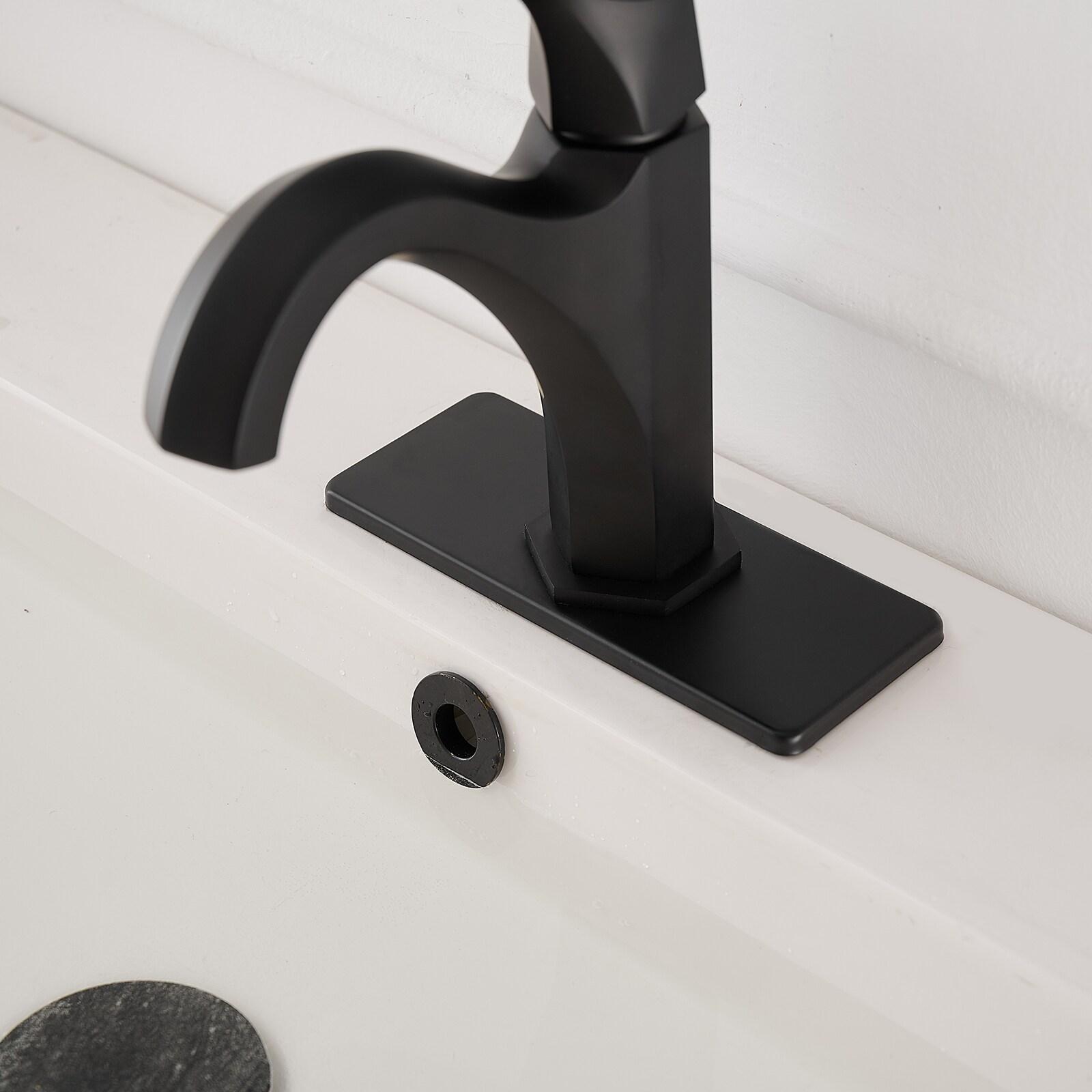 Single-Hole Single-handle Bathroom Faucet with Drain Assembly