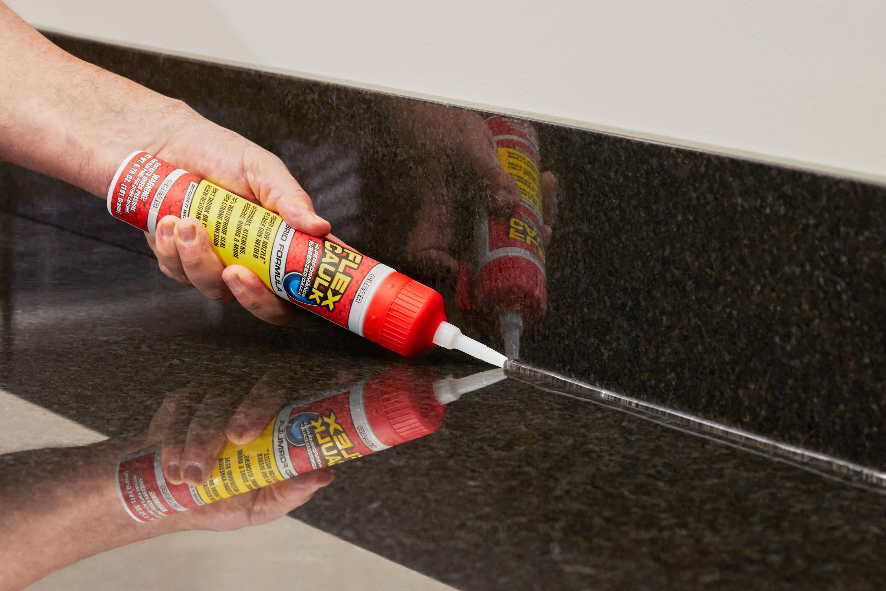 Flex Caulk All Purpose Clear 9 oz Pressurized Can, Trigger Flow Nozzle, No Caulk Gun Needed