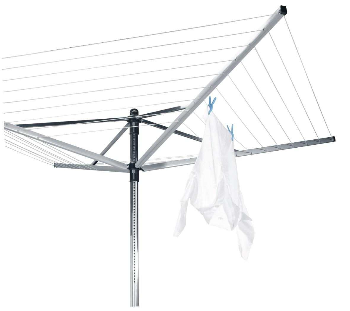 Brabantia Adjustable Gray Steel Outdoor Rotary Clothesline with Accessories