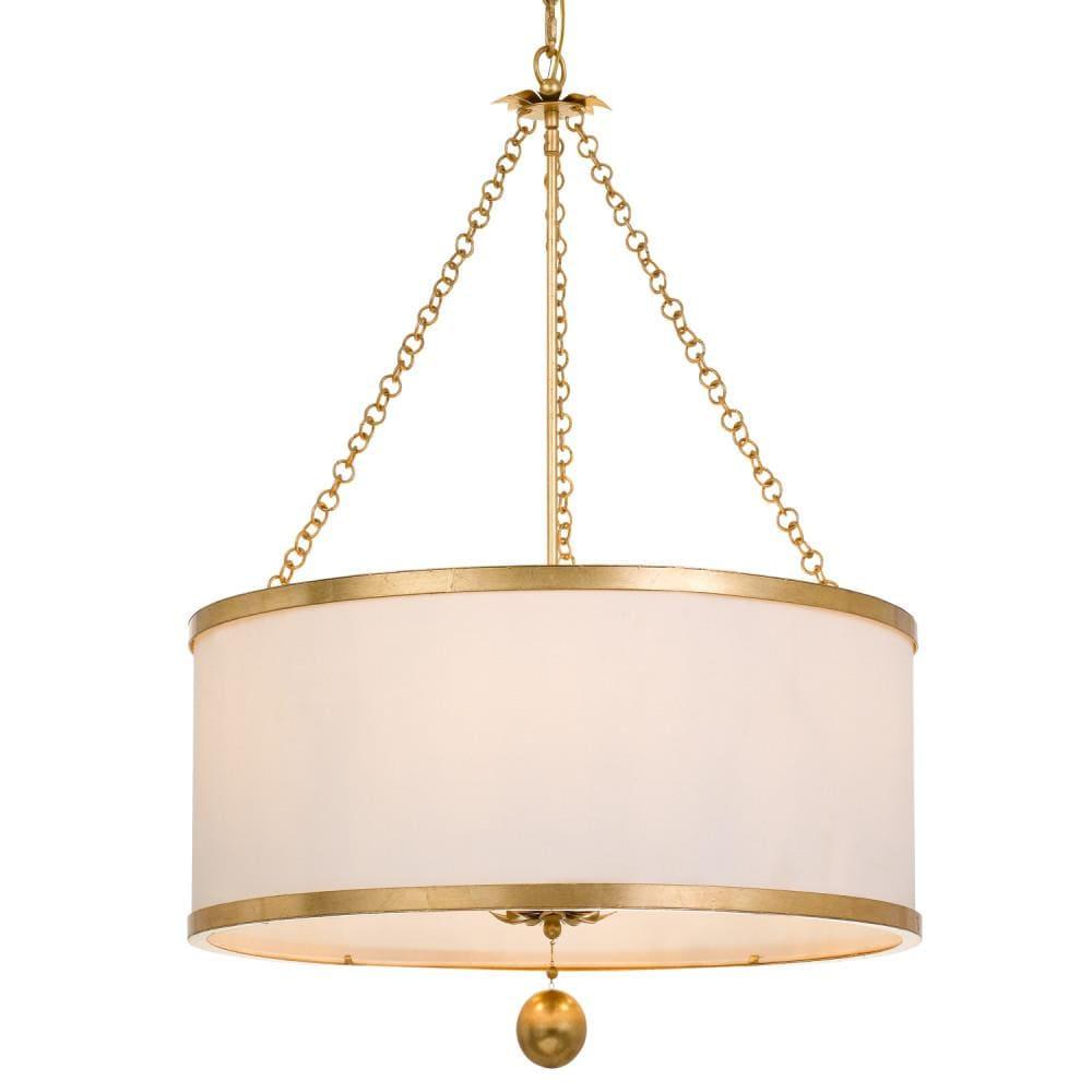 Six Light Chandelier-Antique Gold Finish    -Traditional Installation Crystorama Lighting 518-Ga