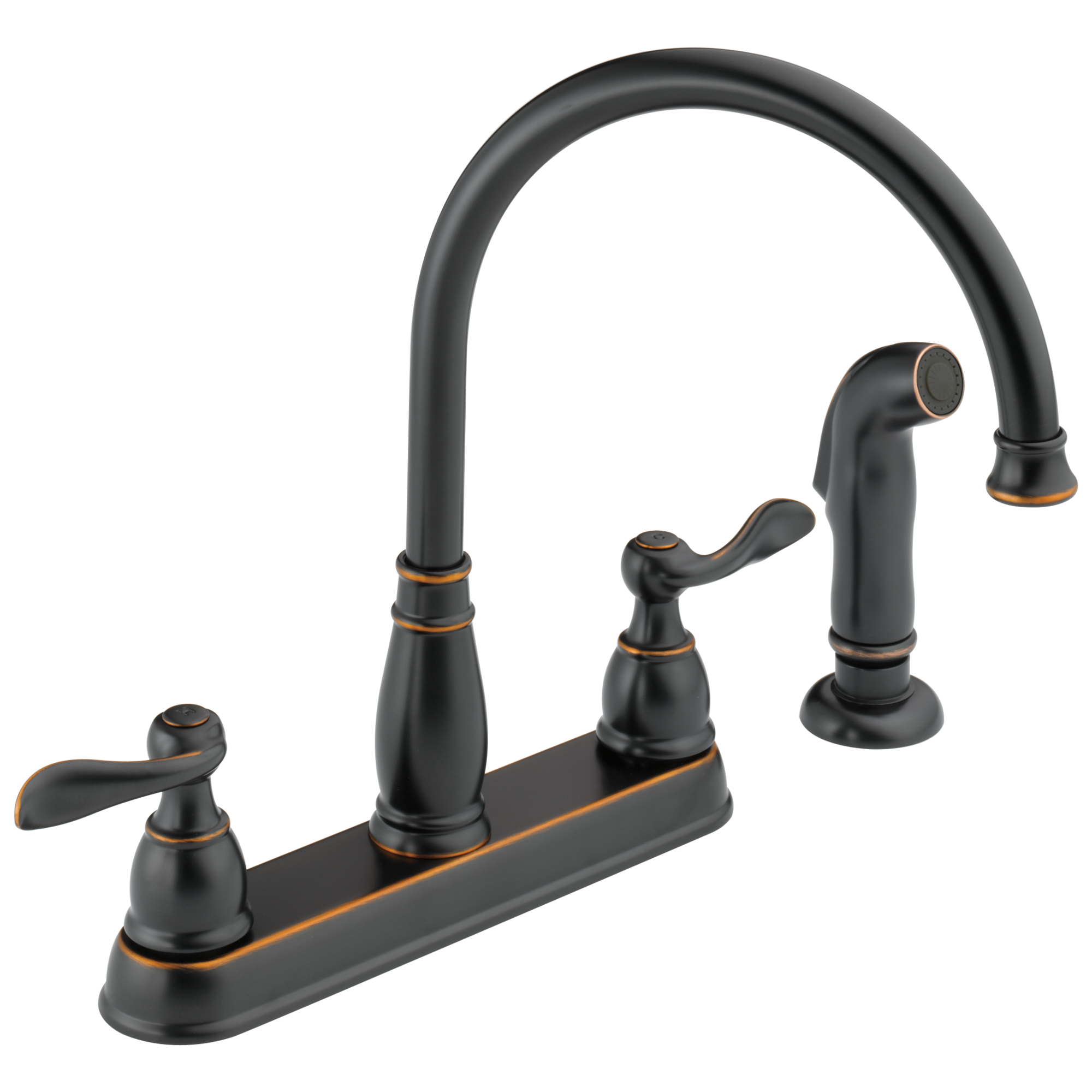 Windemere Two-Handle Kitchen Sink Faucet with Side Sprayer, 3-Hole Kitchen Faucet