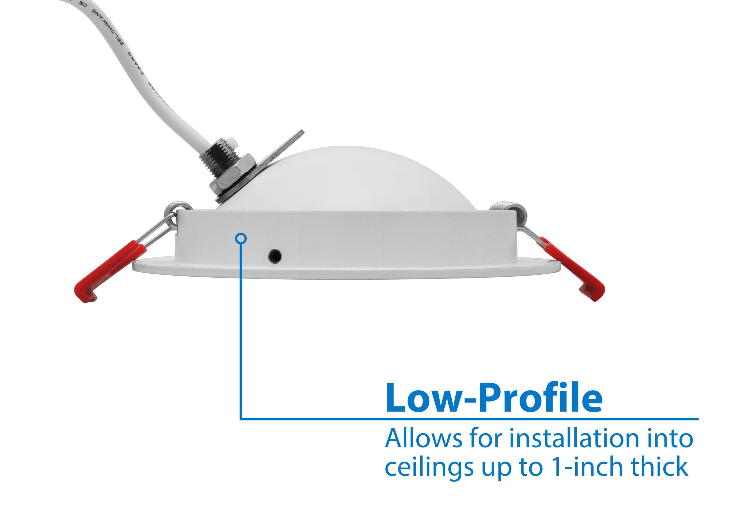 DGF43 4'' Selectable Color Temperature Dimmable Air-Tight IC Rated LED Canless Recessed Lighting Kit