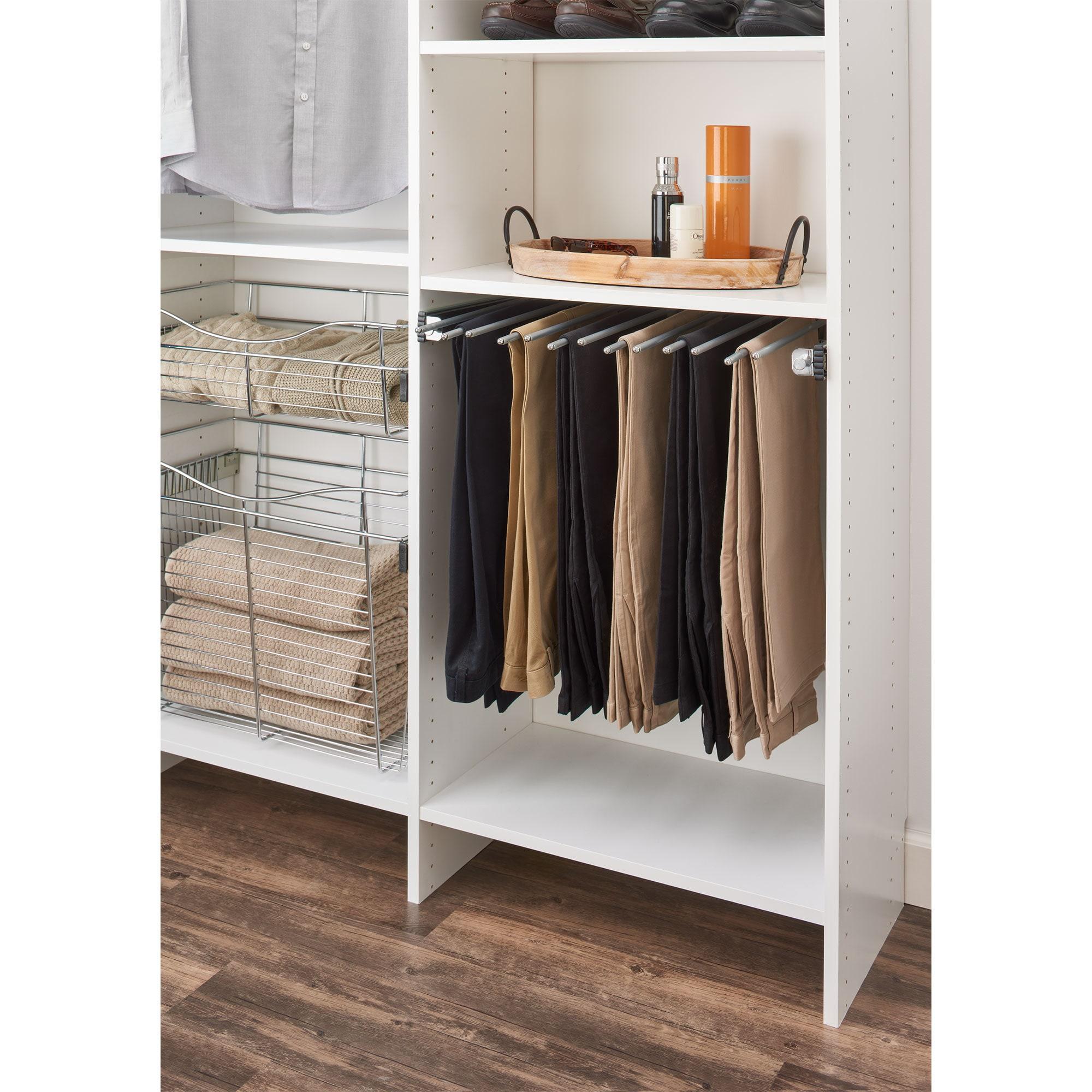 Rev-A-Shelf Pull Out Closet Wire Pant Rack, Chrome