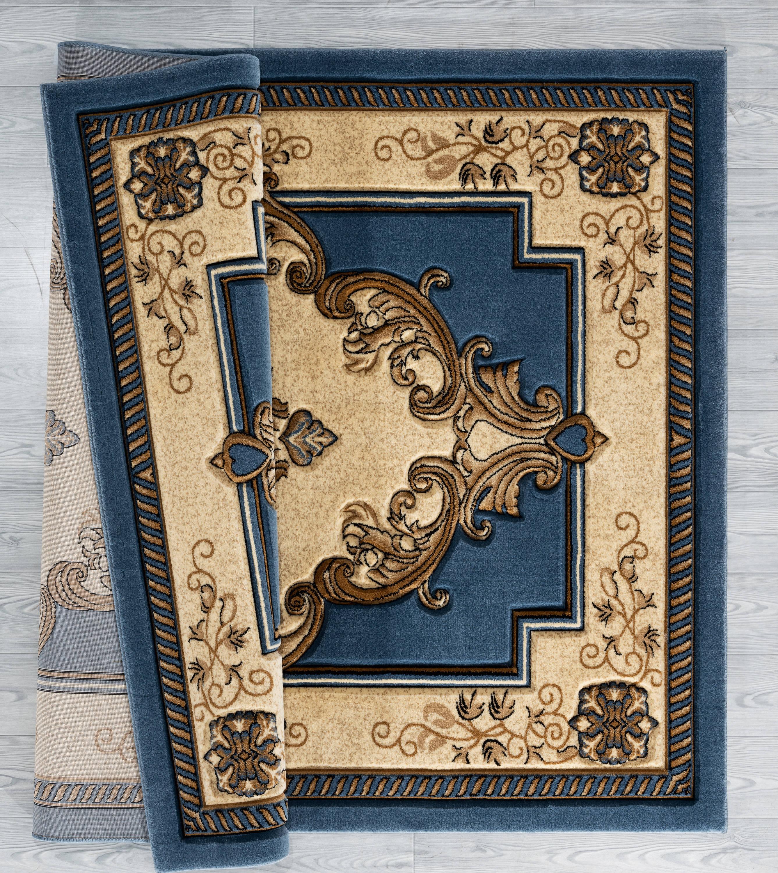 United Weavers Bristol Area Rug 2050 10560 Fallon Blue Curls Petals 2' 7" x  4' 2" Rectangle