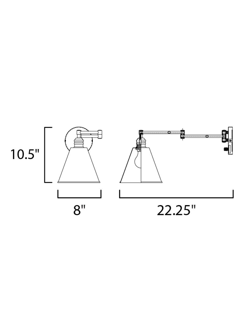 Maxim Lighting Library 1 - Light Swing Arm Lamp in  Polished Nickel