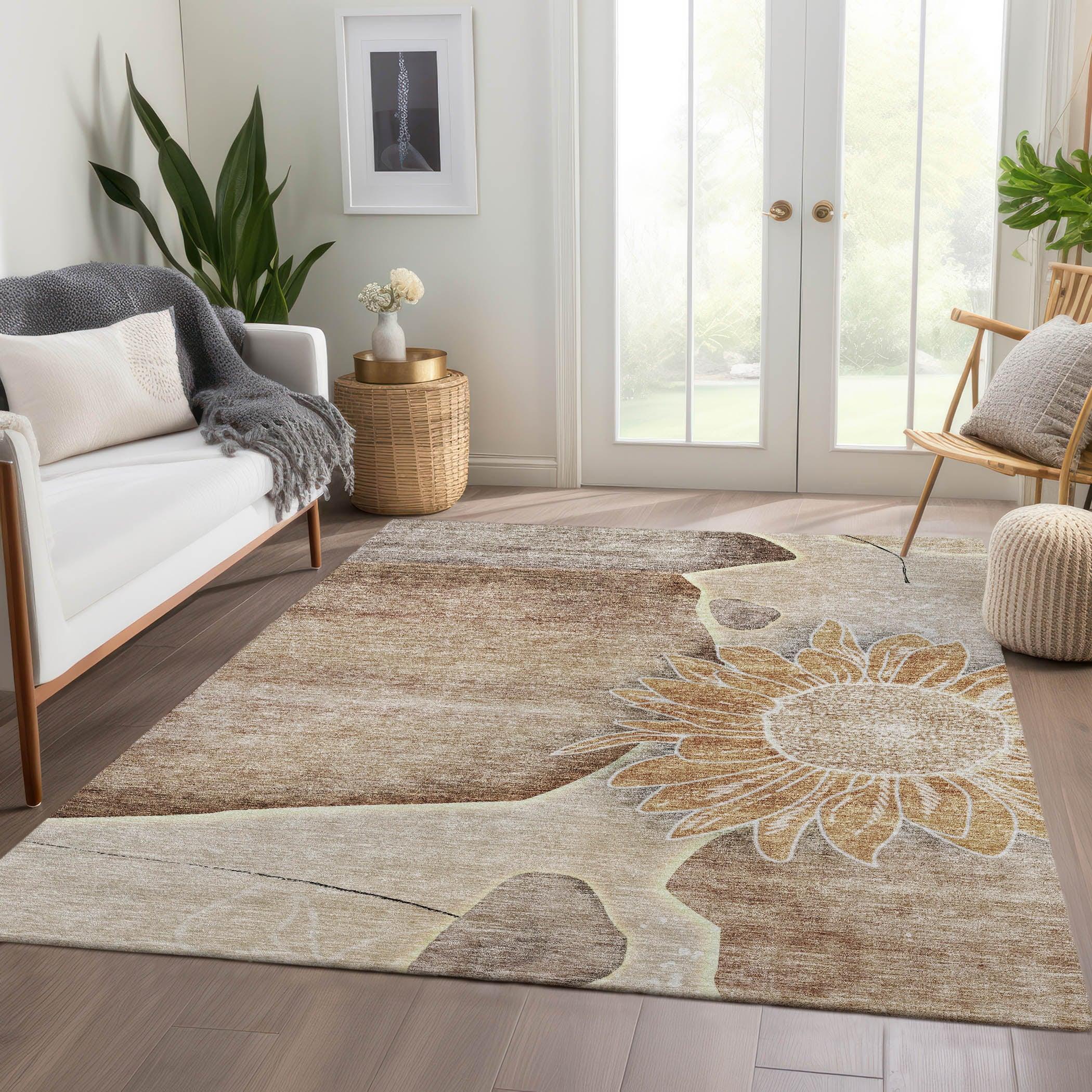 Addison Rugs Chantille ACN700 Brown 8' x 10' Indoor Outdoor Area Rug, Easy Clean, Machine Washable, Non Shedding, Bedroom, Entry, Living Room, Dining Room, Kitchen, Patio Rug