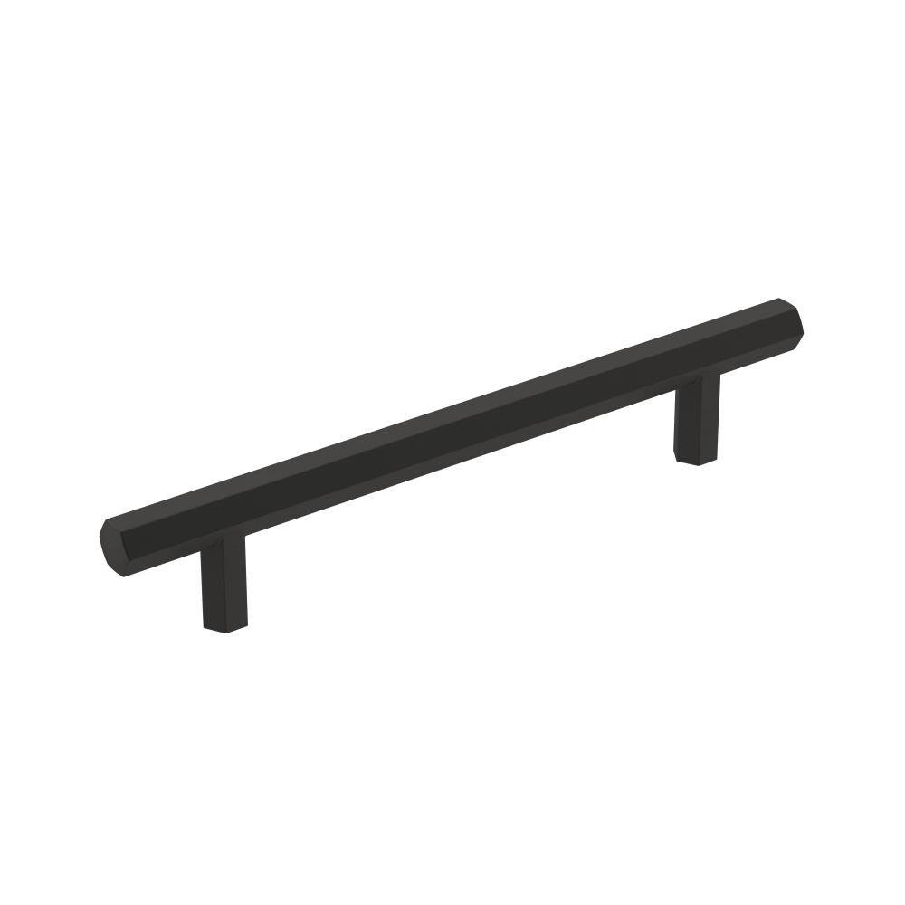 Amerock Caliber 5-1/16 inch (128mm) Center-to-Center Matte Black Cabinet Pull