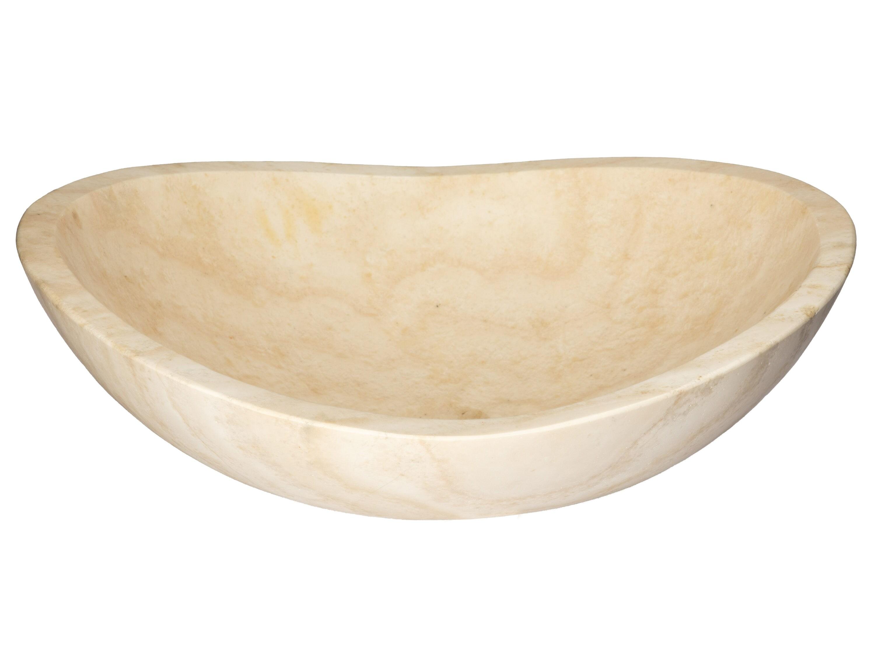 Eden Bath 14'' Beige Stone Oval Bathroom Sink