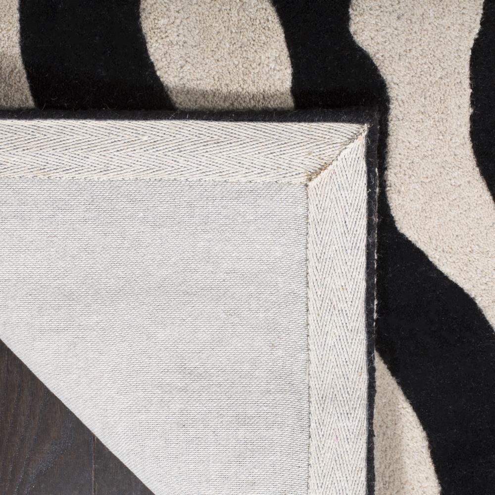 SAFAVIEH Soho Frazier Zebra Striped Wool Area Rug, Beige/Black, 5' x 8'