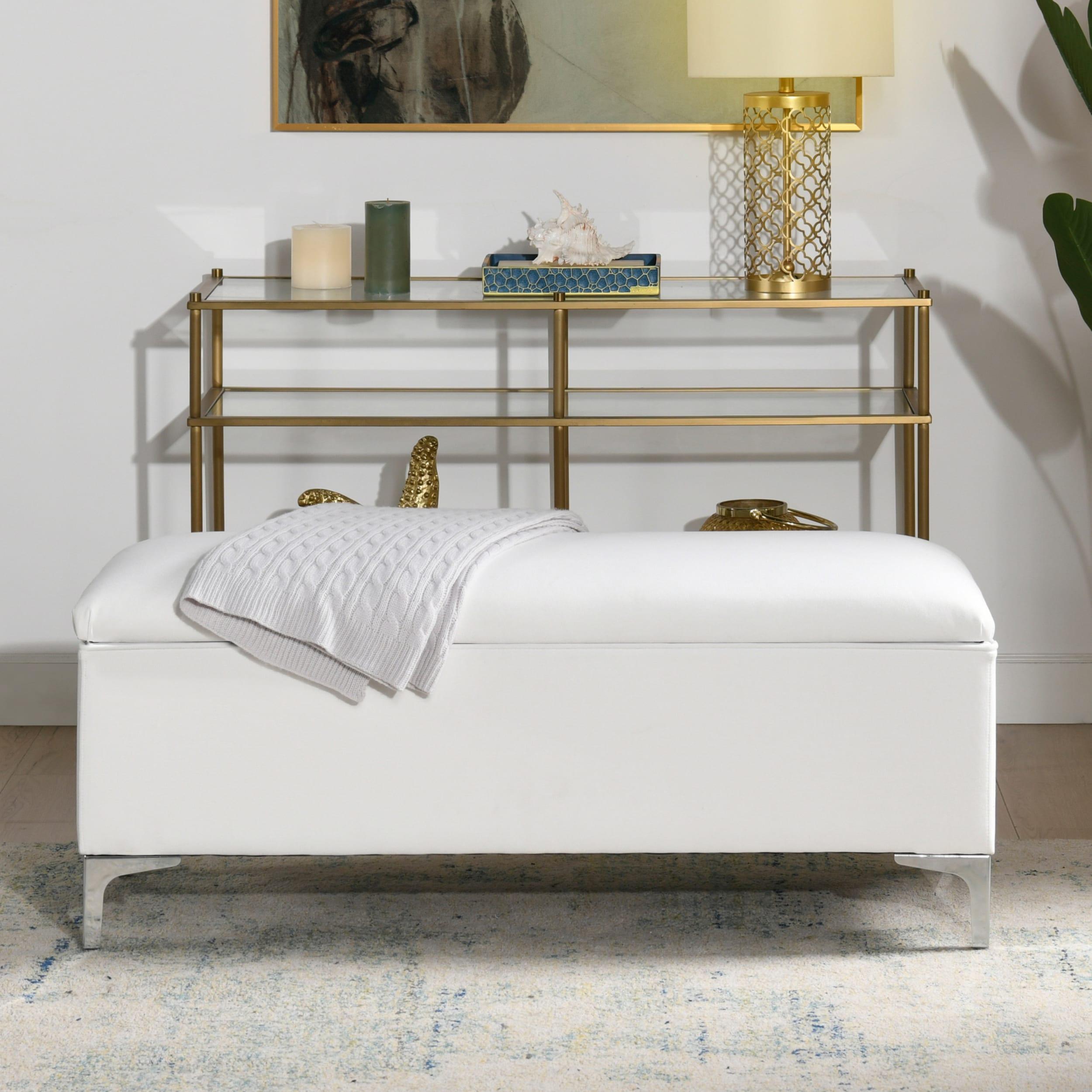 Madelyn Storage Bench Bright White