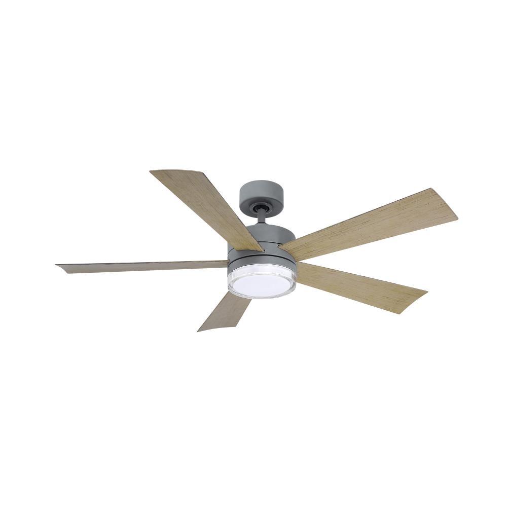 Wynd 5 - Blade Outdoor /Indoor Smart Ceiling Fan with Remote Control and LED Light Kit Included